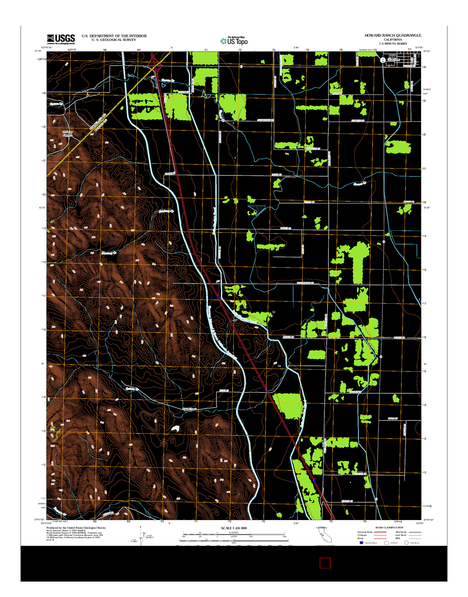 USGS US TOPO 7.5-MINUTE MAP FOR HOWARD RANCH, CA 2012