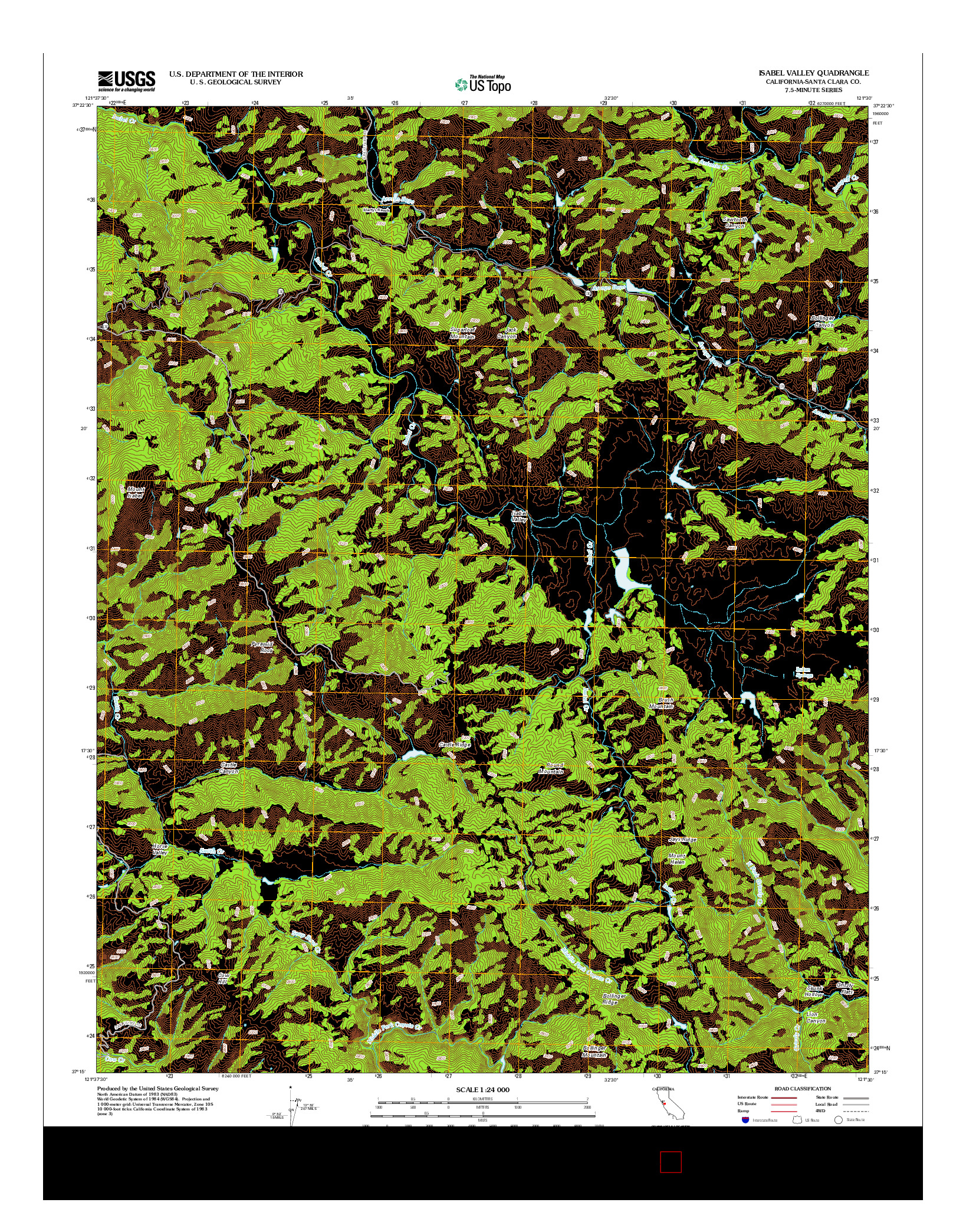 USGS US TOPO 7.5-MINUTE MAP FOR ISABEL VALLEY, CA 2012