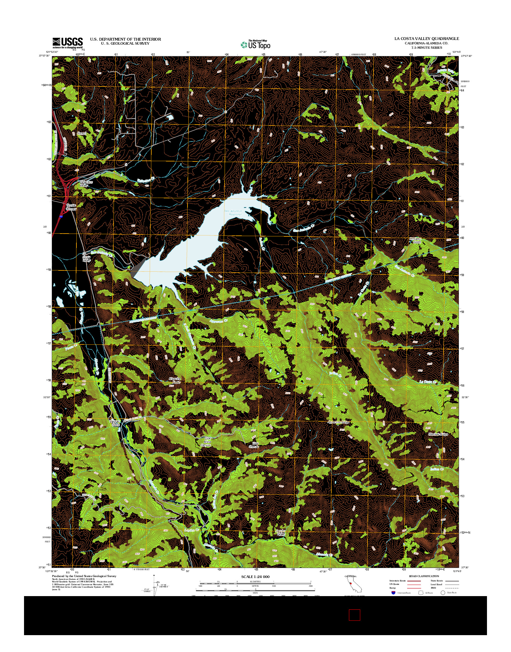 USGS US TOPO 7.5-MINUTE MAP FOR LA COSTA VALLEY, CA 2012