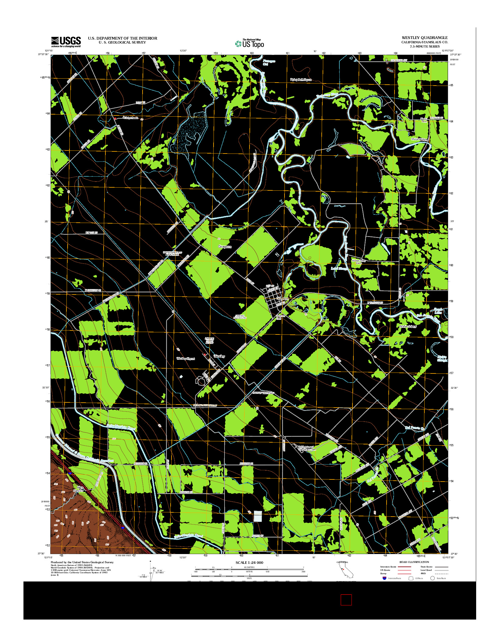 USGS US TOPO 7.5-MINUTE MAP FOR WESTLEY, CA 2012