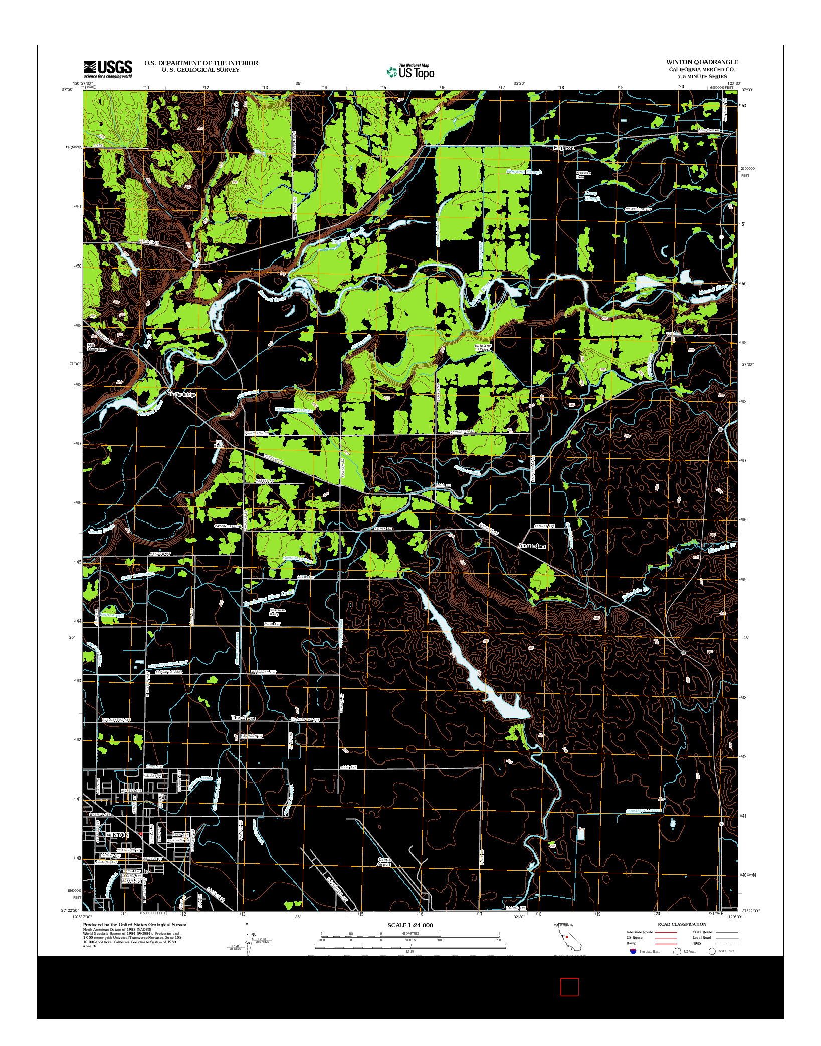 USGS US TOPO 7.5-MINUTE MAP FOR WINTON, CA 2012