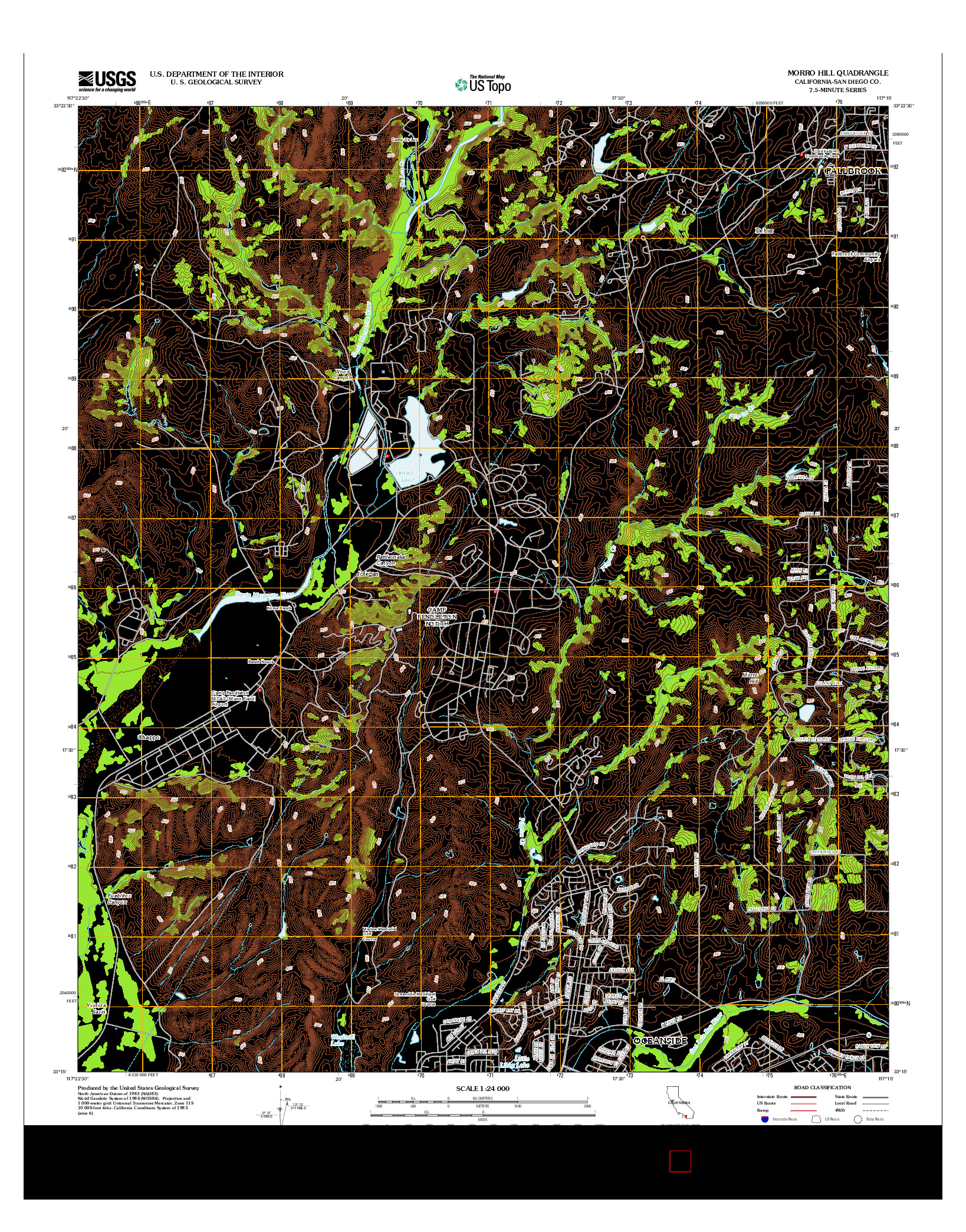 USGS US TOPO 7.5-MINUTE MAP FOR MORRO HILL, CA 2012