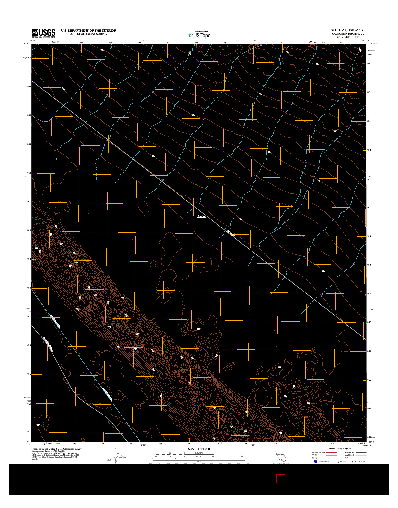 USGS US TOPO 7.5-MINUTE MAP FOR ACOLITA, CA 2012