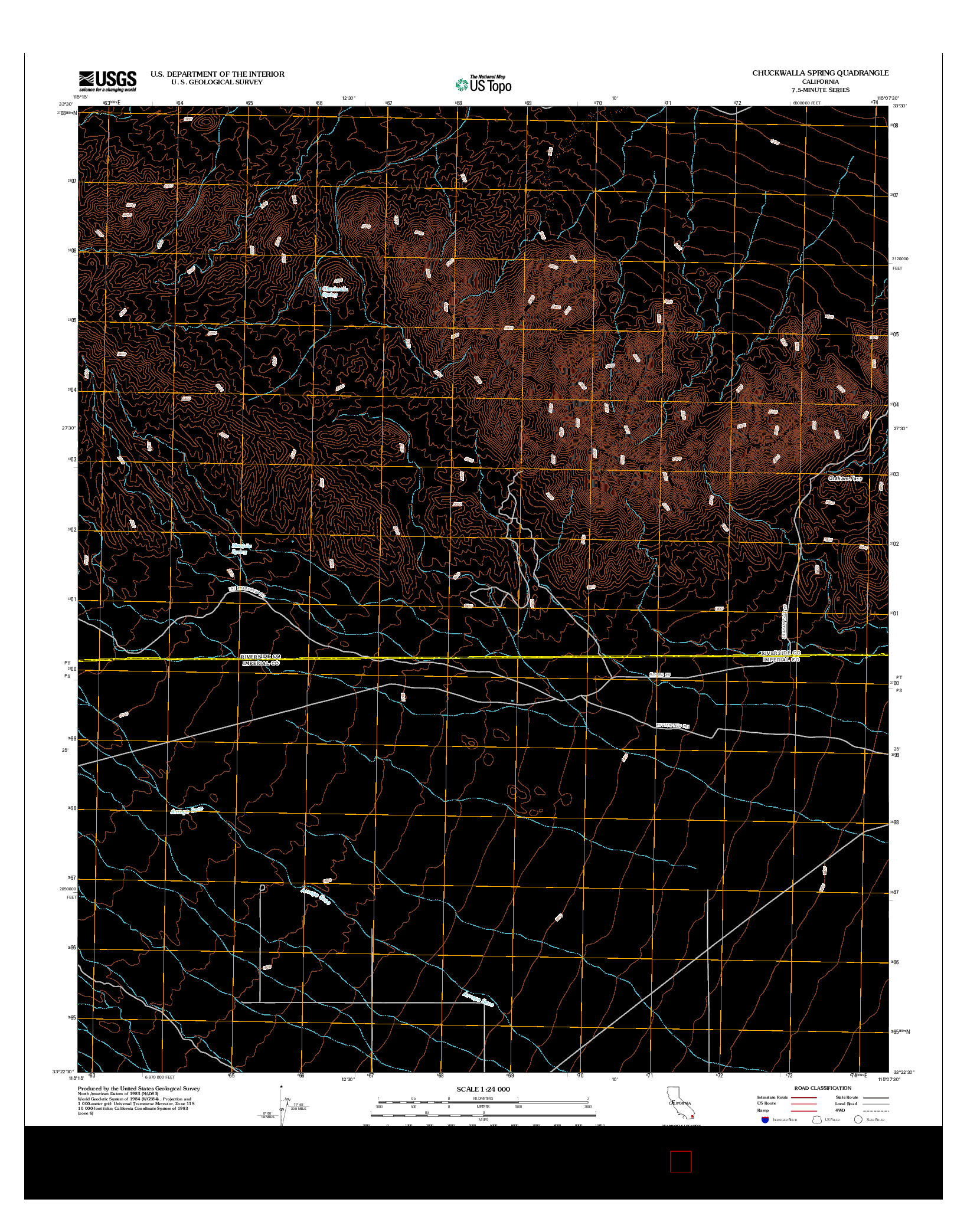 USGS US TOPO 7.5-MINUTE MAP FOR CHUCKWALLA SPRING, CA 2012