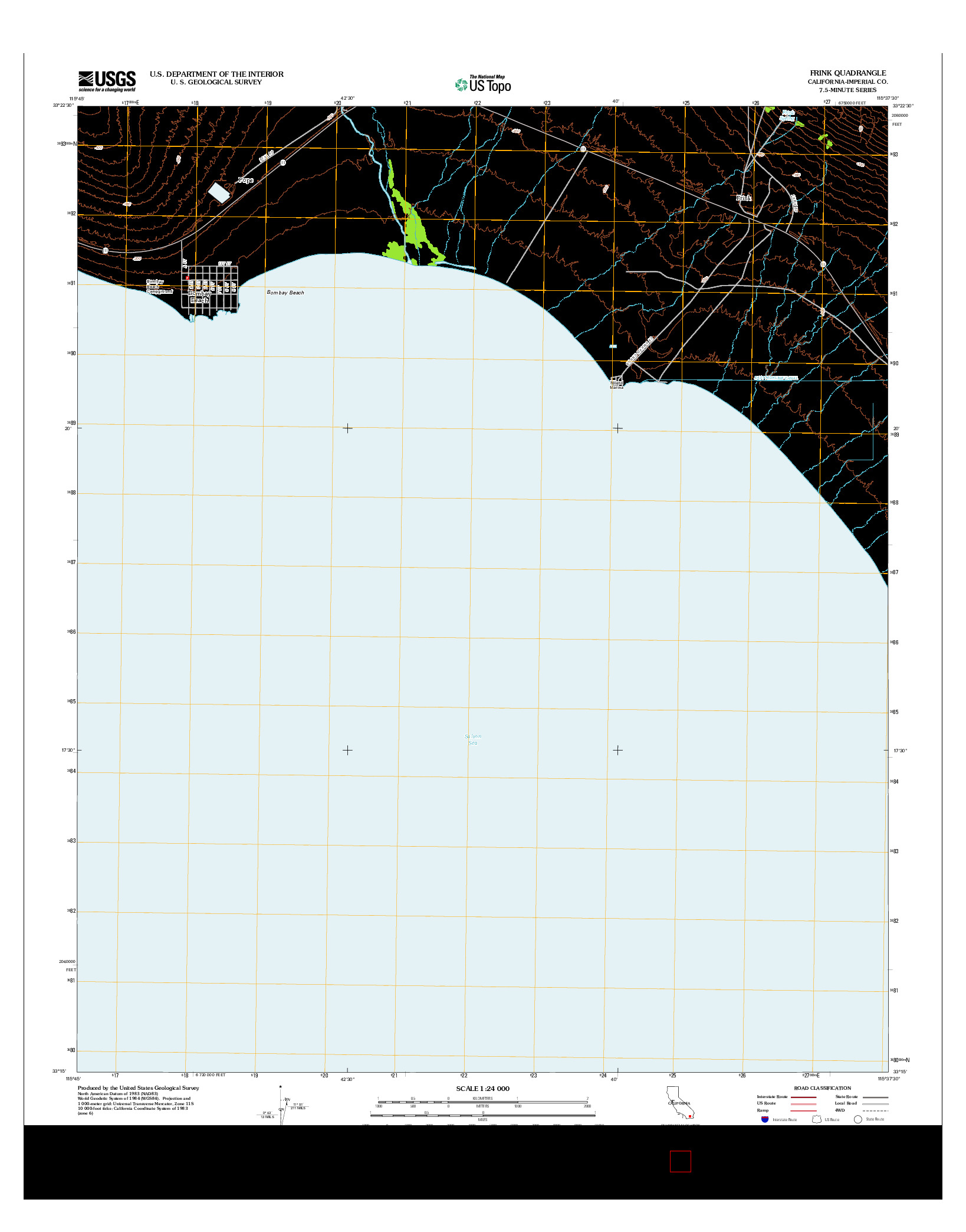 USGS US TOPO 7.5-MINUTE MAP FOR FRINK, CA 2012