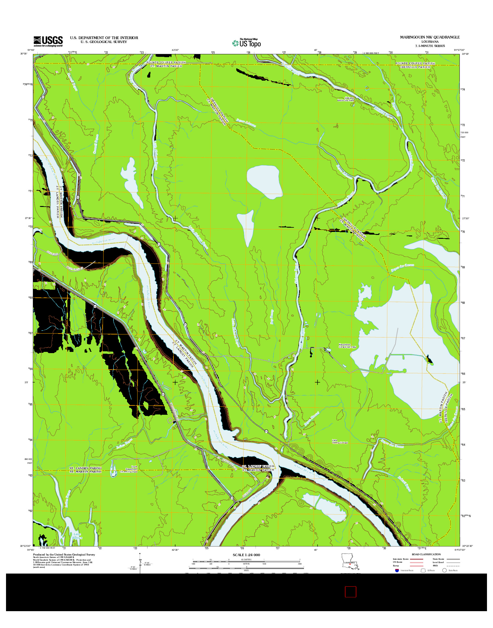 USGS US TOPO 7.5-MINUTE MAP FOR MARINGOUIN NW, LA 2012
