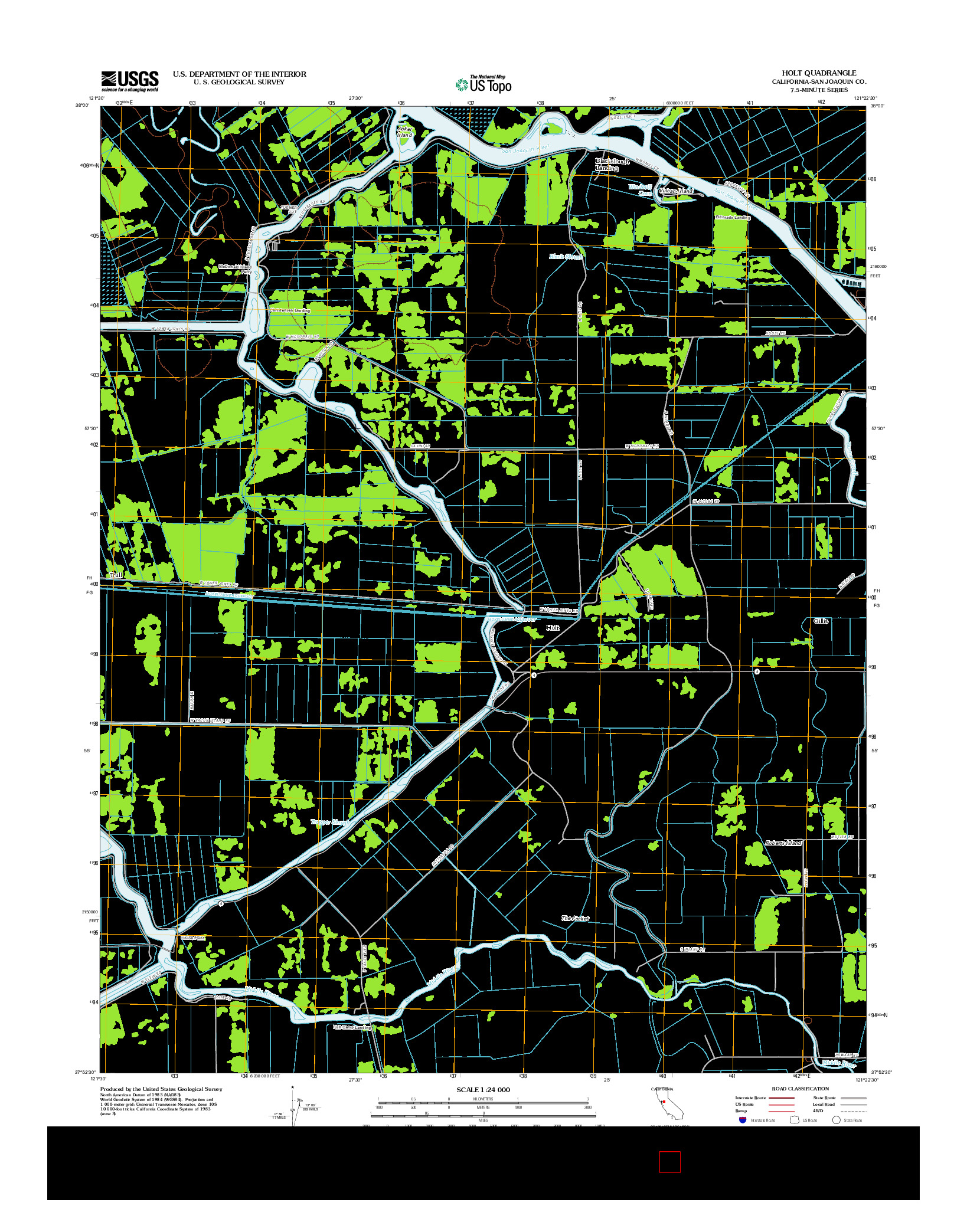 USGS US TOPO 7.5-MINUTE MAP FOR HOLT, CA 2012