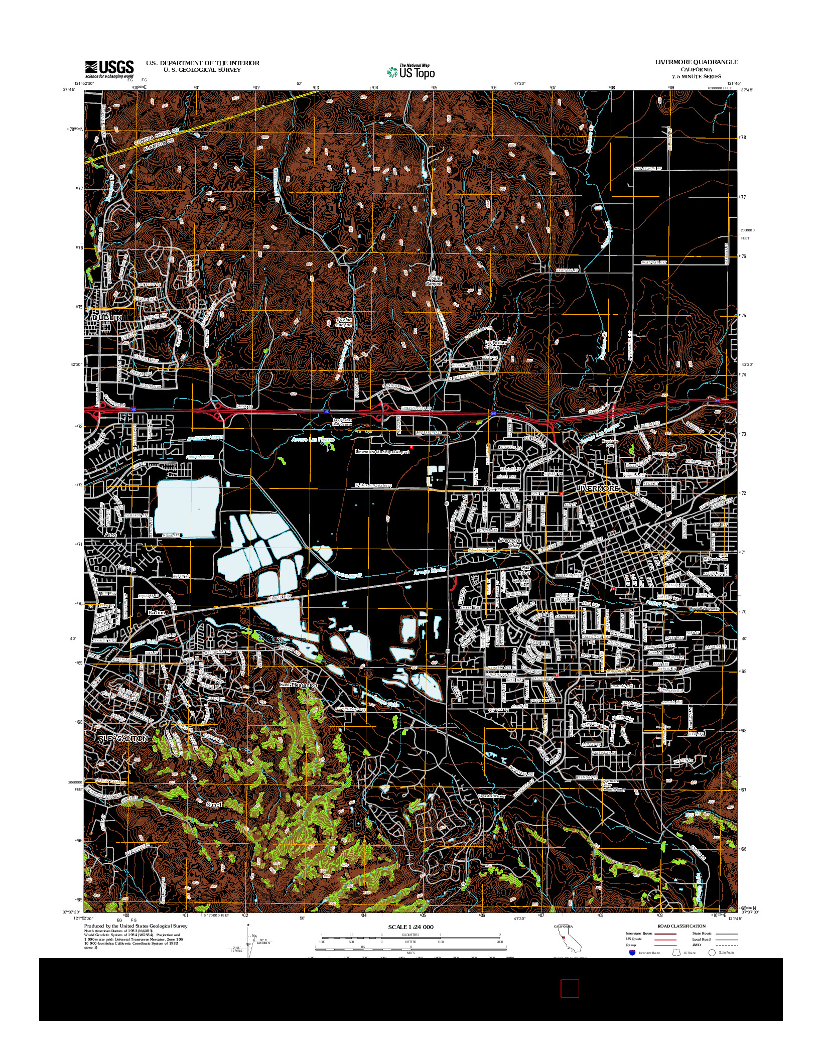 USGS US TOPO 7.5-MINUTE MAP FOR LIVERMORE, CA 2012