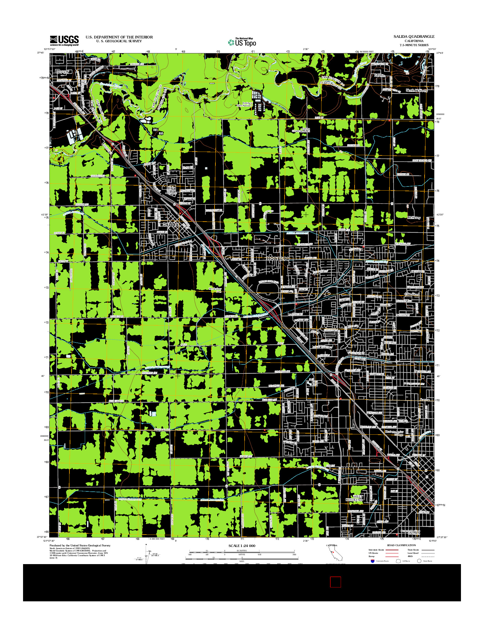 USGS US TOPO 7.5-MINUTE MAP FOR SALIDA, CA 2012