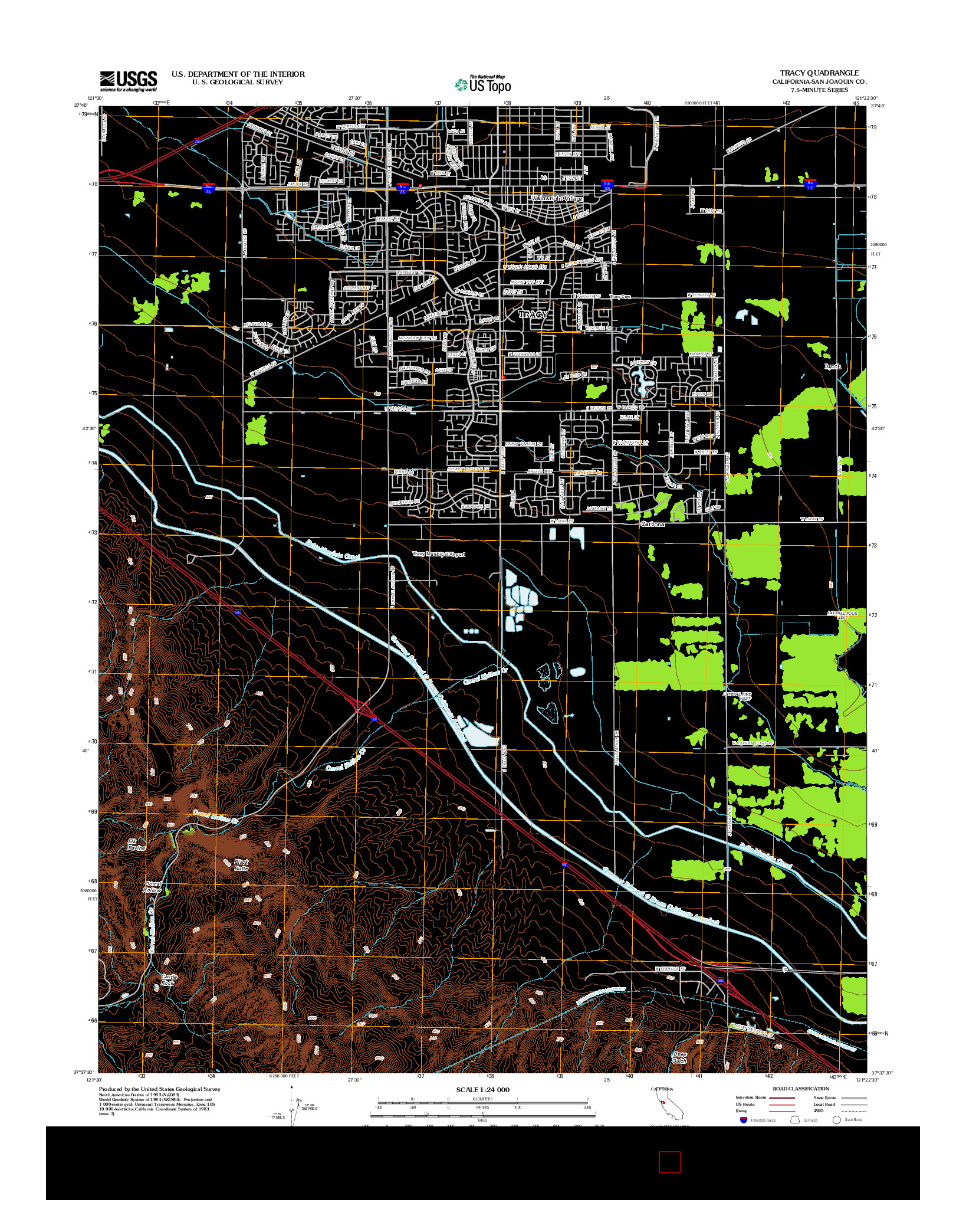 USGS US TOPO 7.5-MINUTE MAP FOR TRACY, CA 2012