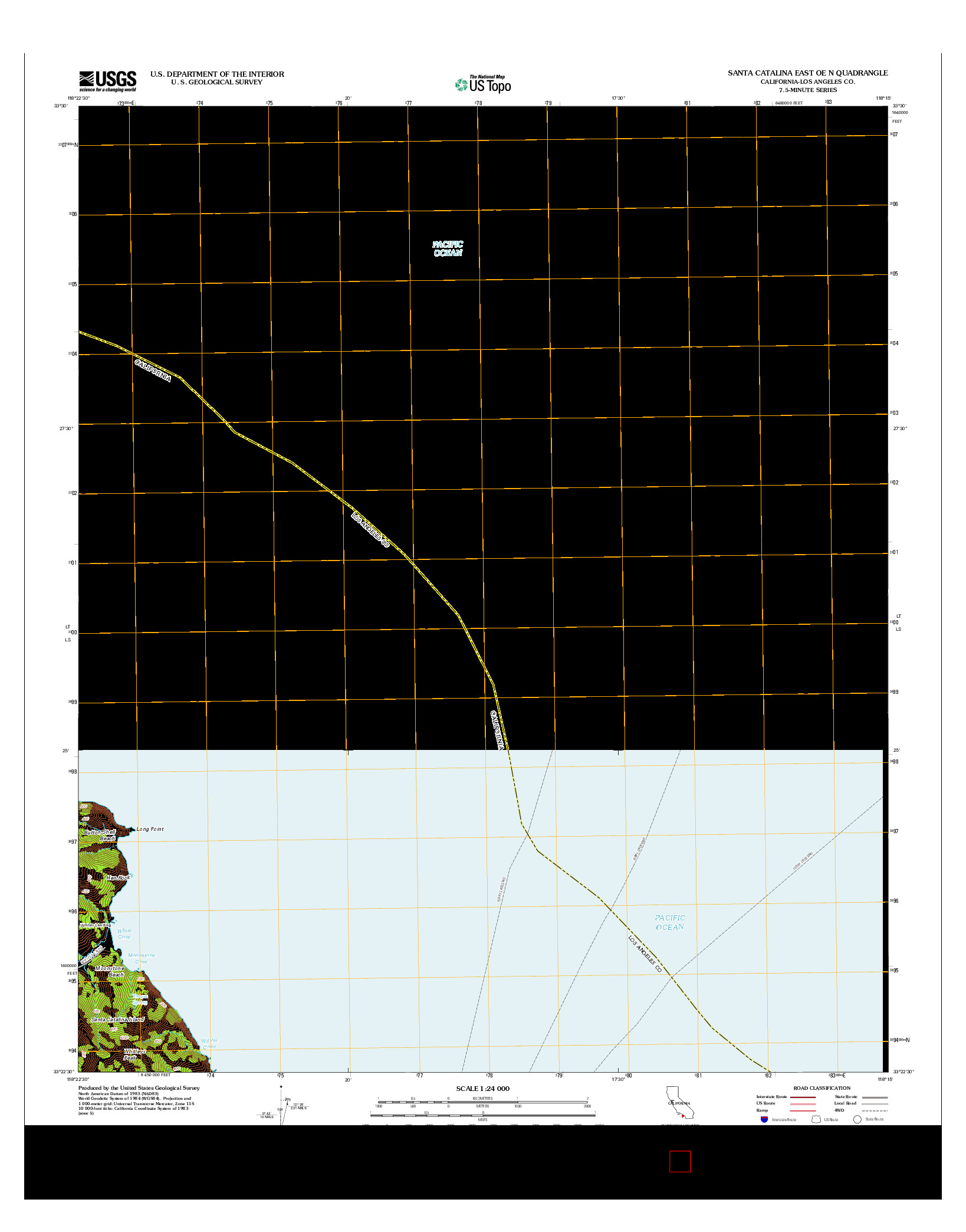 USGS US TOPO 7.5-MINUTE MAP FOR SANTA CATALINA EAST OE N, CA 2012