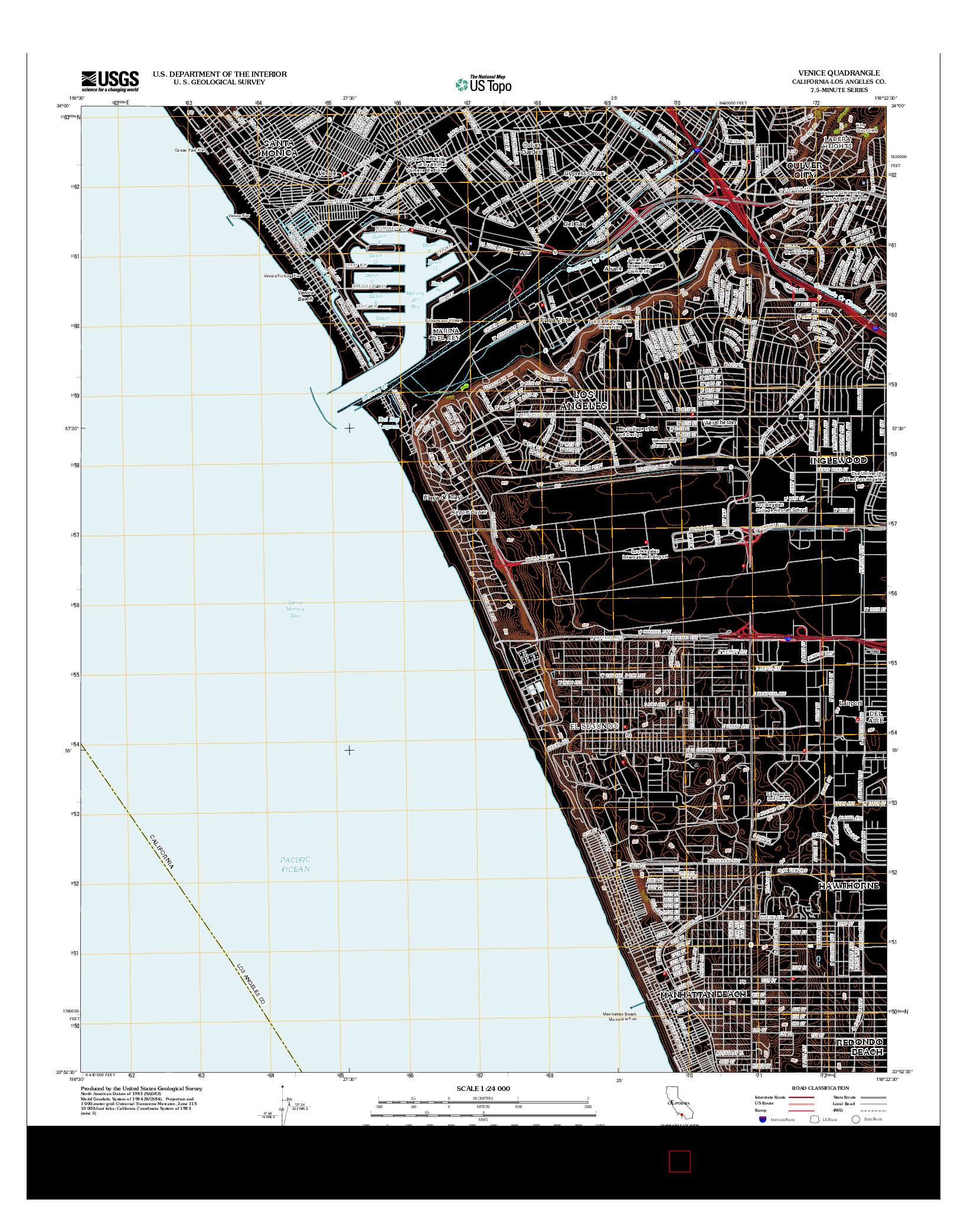 USGS US TOPO 7.5-MINUTE MAP FOR VENICE, CA 2012