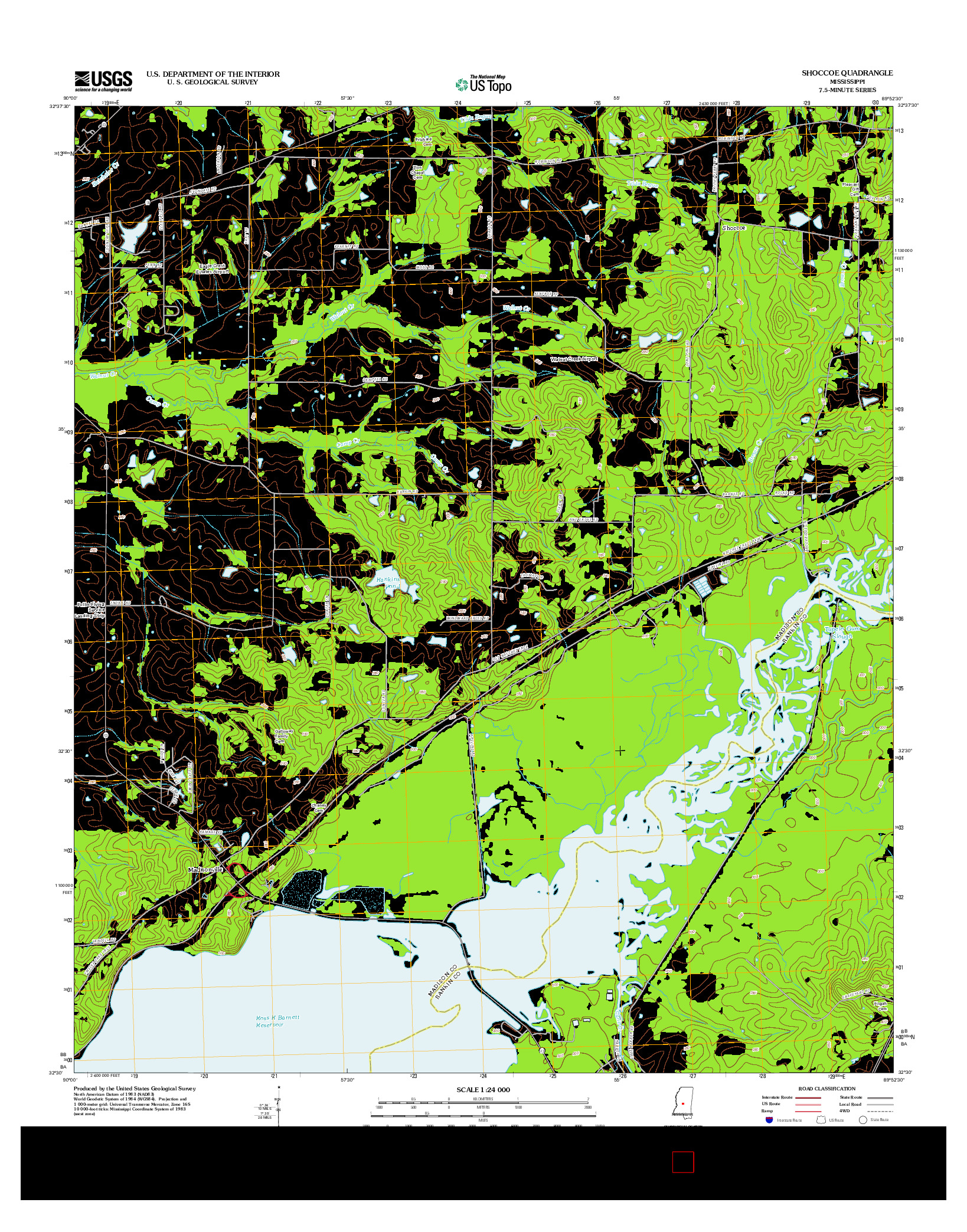 USGS US TOPO 7.5-MINUTE MAP FOR SHOCCOE, MS 2012