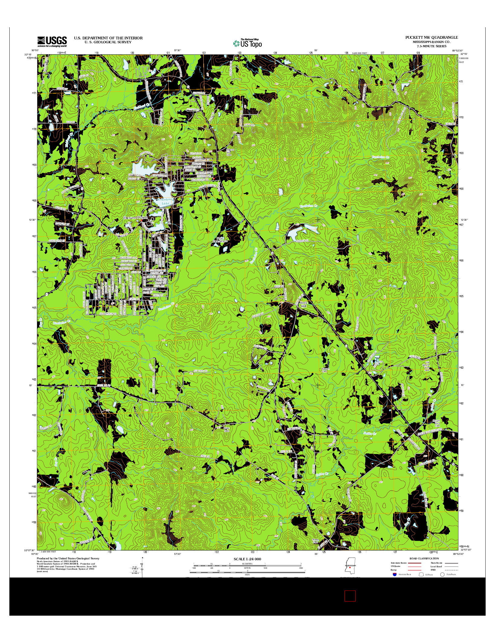 USGS US TOPO 7.5-MINUTE MAP FOR PUCKETT NW, MS 2012