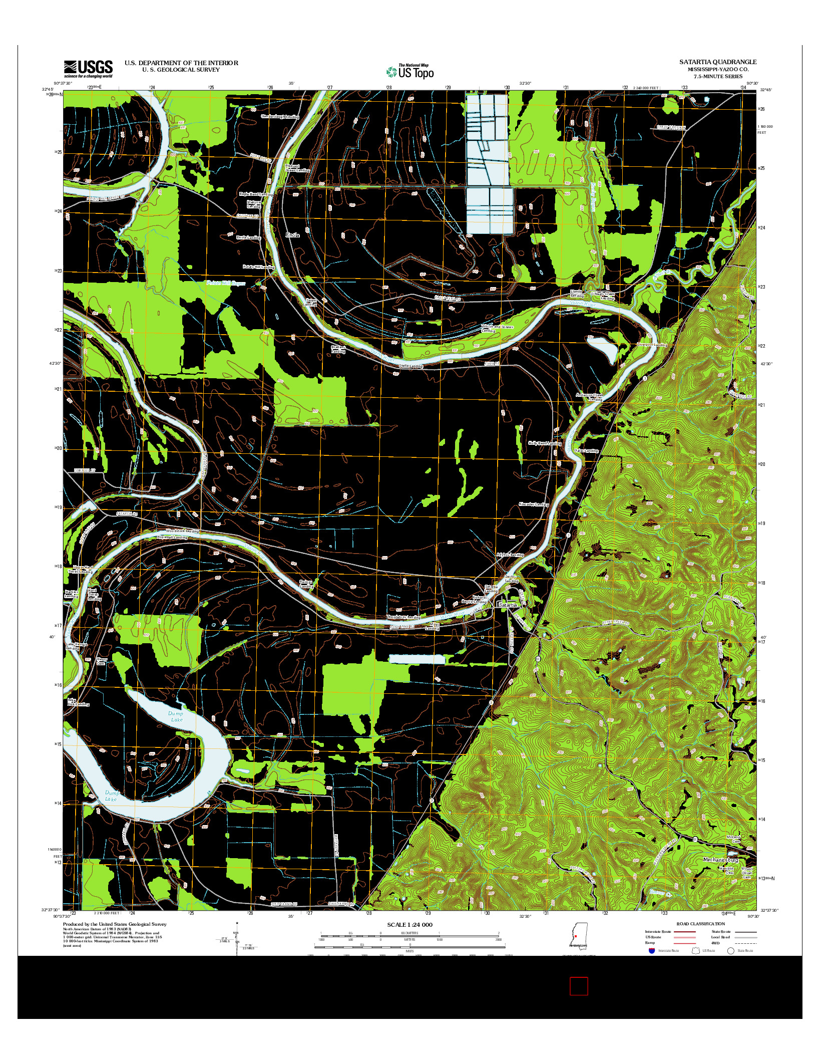 USGS US TOPO 7.5-MINUTE MAP FOR SATARTIA, MS 2012