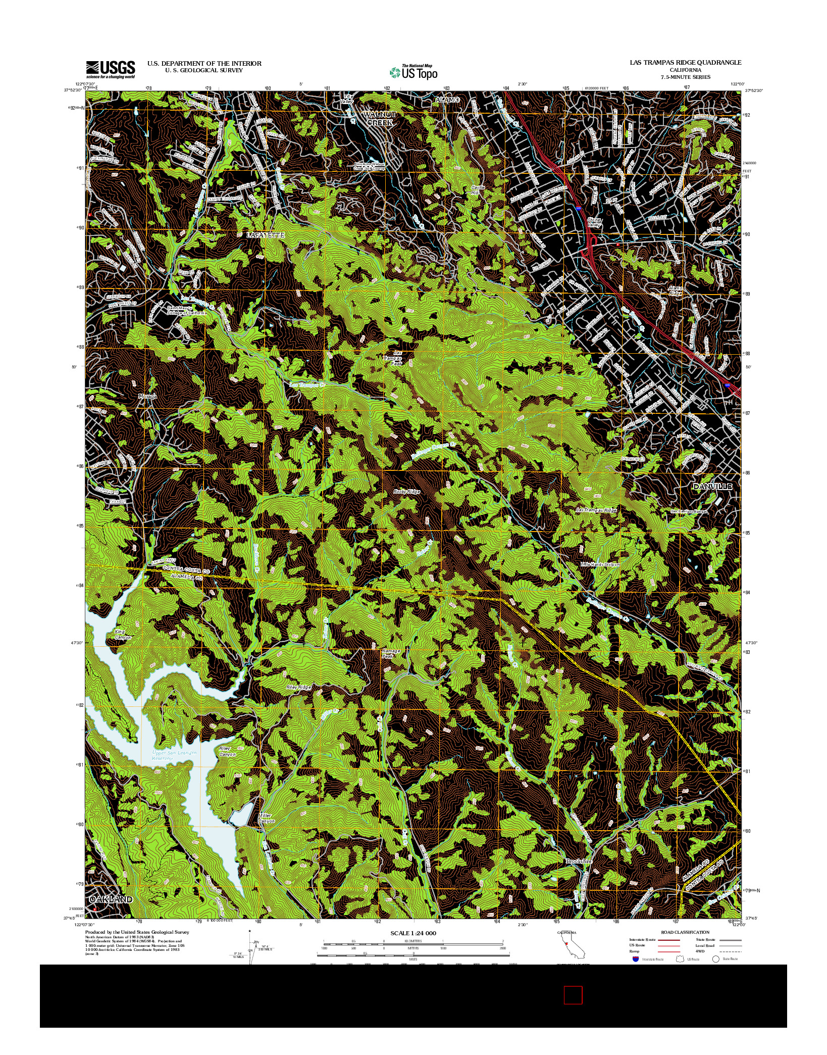 USGS US TOPO 7.5-MINUTE MAP FOR LAS TRAMPAS RIDGE, CA 2012