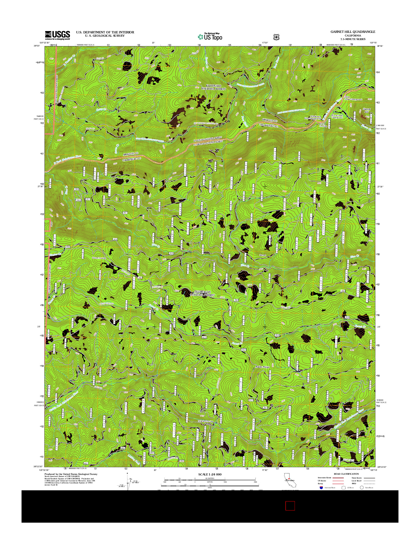 USGS US TOPO 7.5-MINUTE MAP FOR GARNET HILL, CA 2012