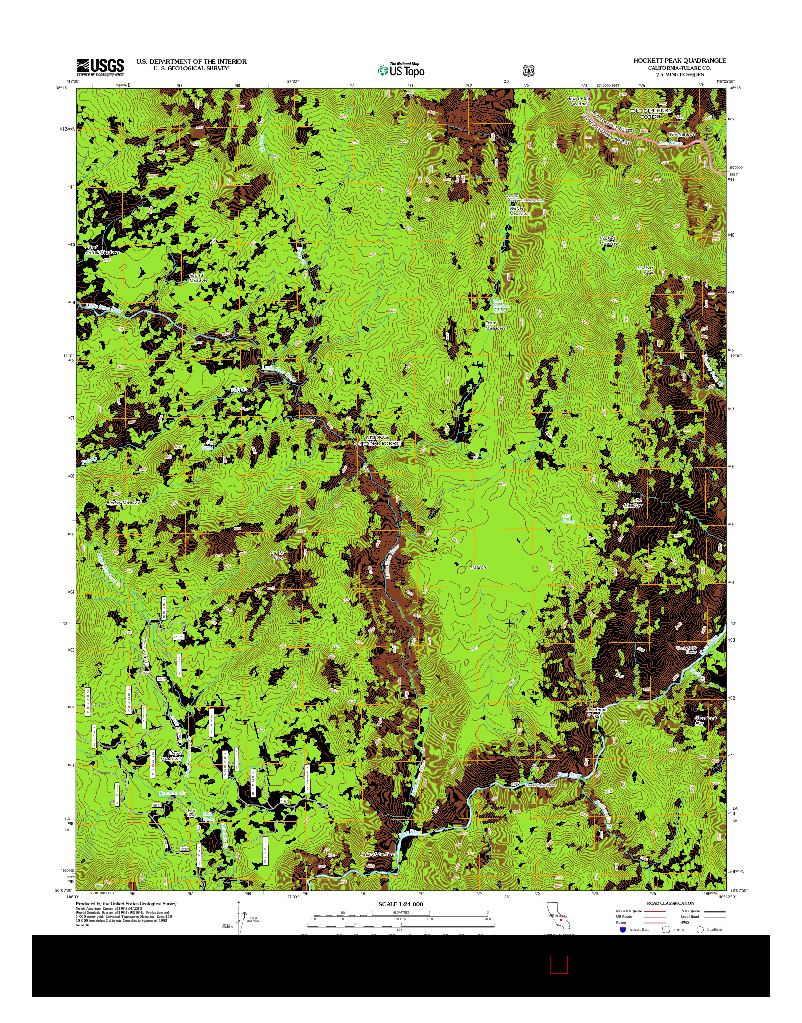 USGS US TOPO 7.5-MINUTE MAP FOR HOCKETT PEAK, CA 2012