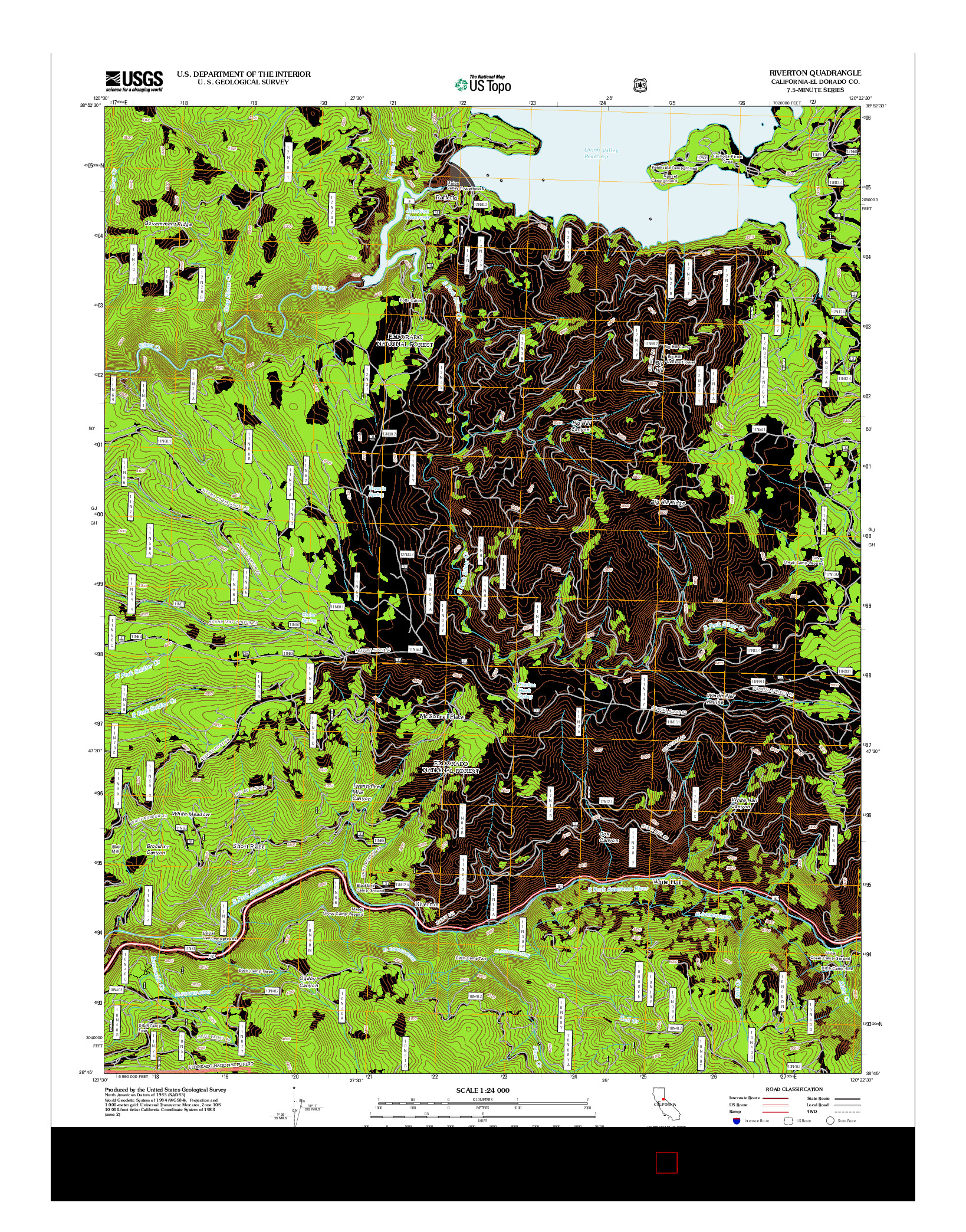 USGS US TOPO 7.5-MINUTE MAP FOR RIVERTON, CA 2012