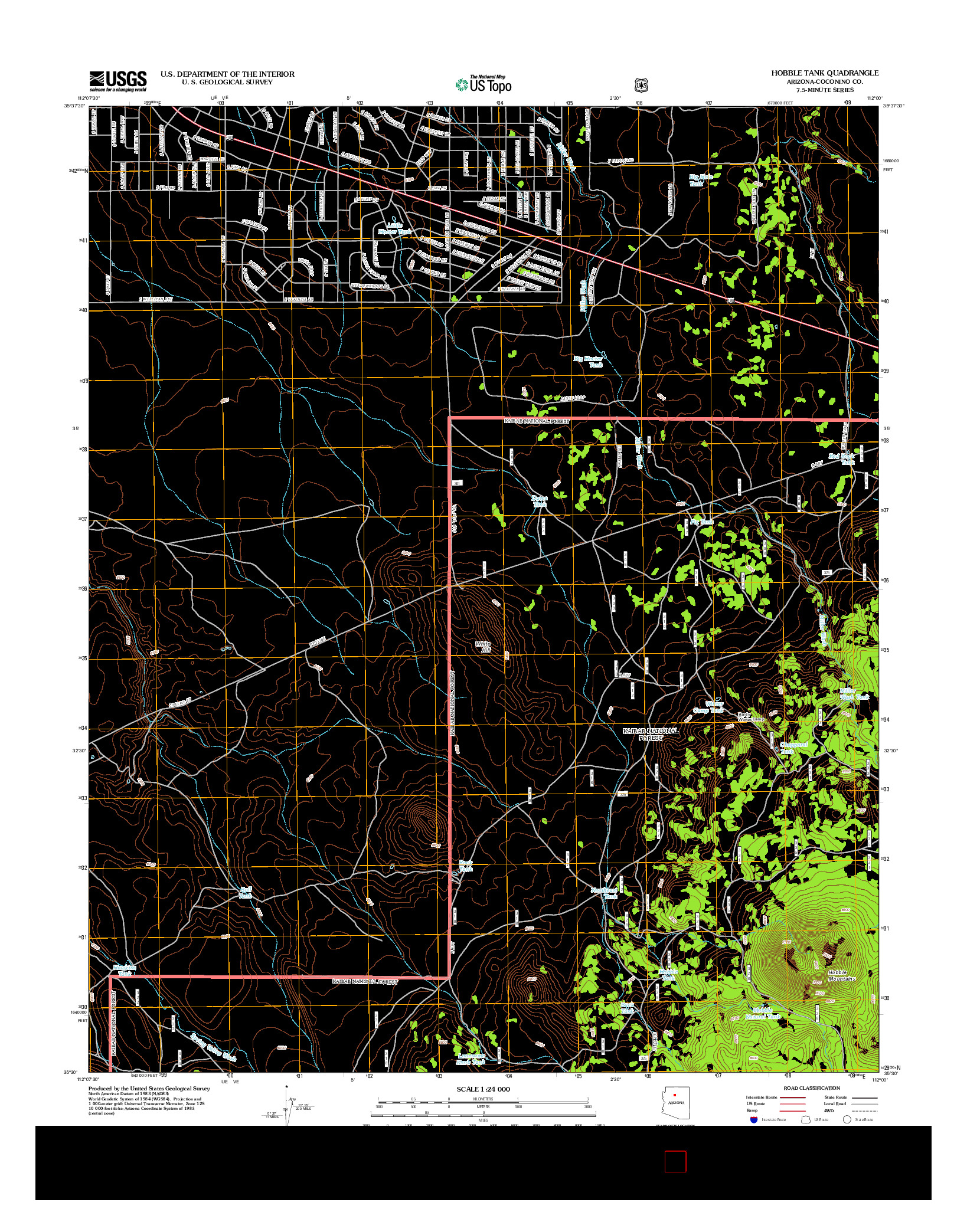 USGS US TOPO 7.5-MINUTE MAP FOR HOBBLE TANK, AZ 2012
