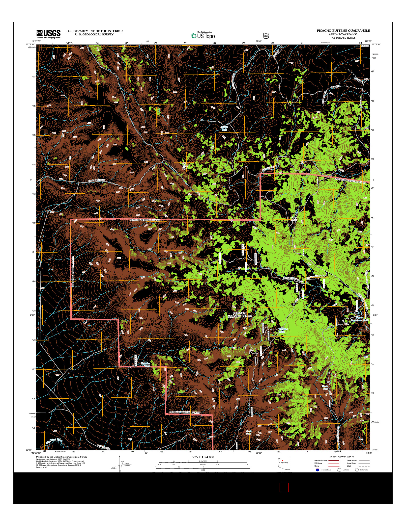 USGS US TOPO 7.5-MINUTE MAP FOR PICACHO BUTTE SE, AZ 2012