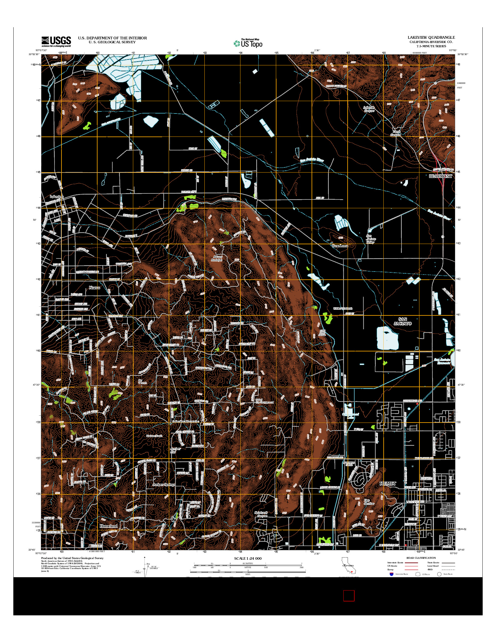 USGS US TOPO 7.5-MINUTE MAP FOR LAKEVIEW, CA 2012