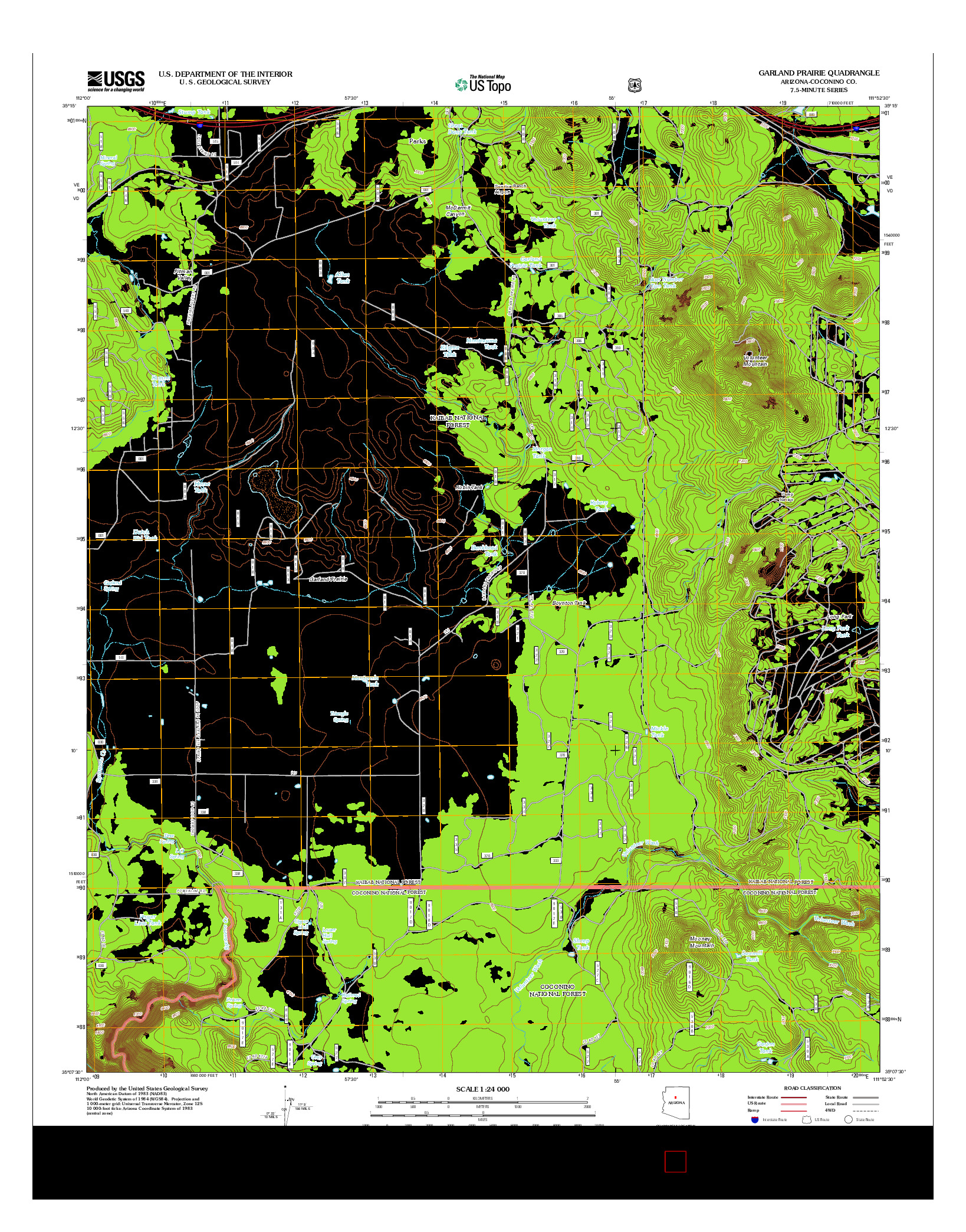 USGS US TOPO 7.5-MINUTE MAP FOR GARLAND PRAIRIE, AZ 2012
