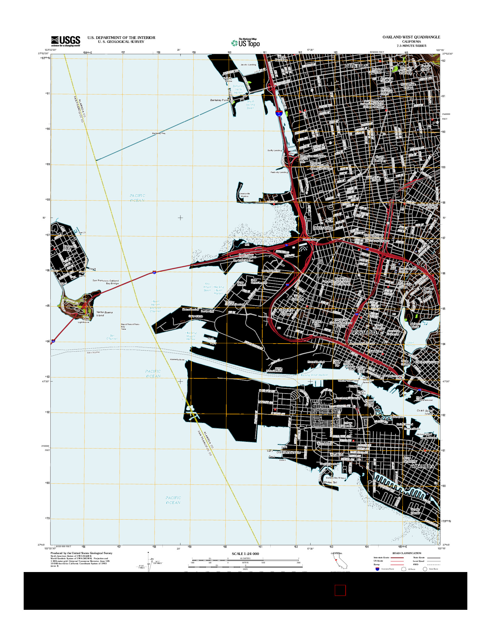 USGS US TOPO 7.5-MINUTE MAP FOR OAKLAND WEST, CA 2012