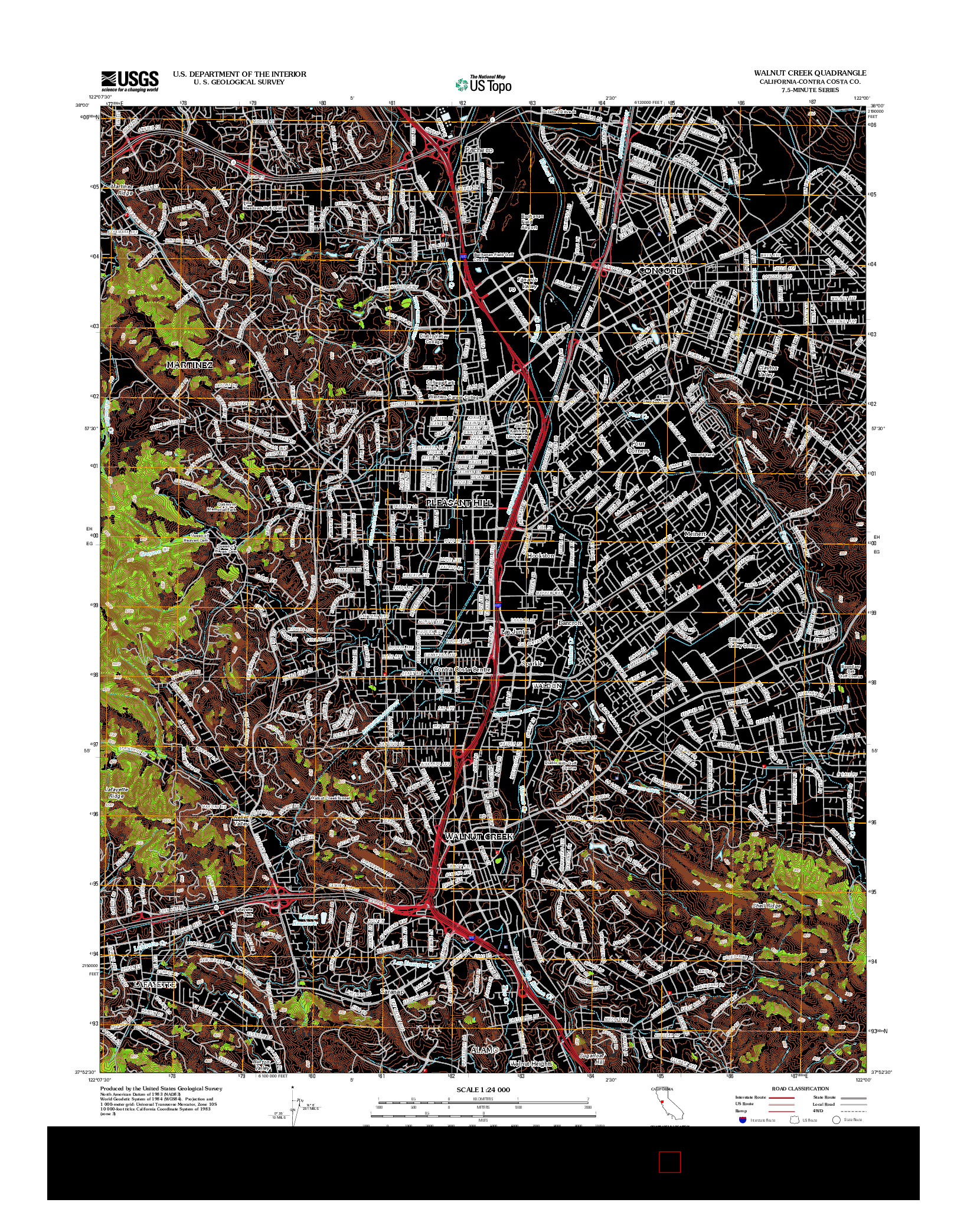 USGS US TOPO 7.5-MINUTE MAP FOR WALNUT CREEK, CA 2012