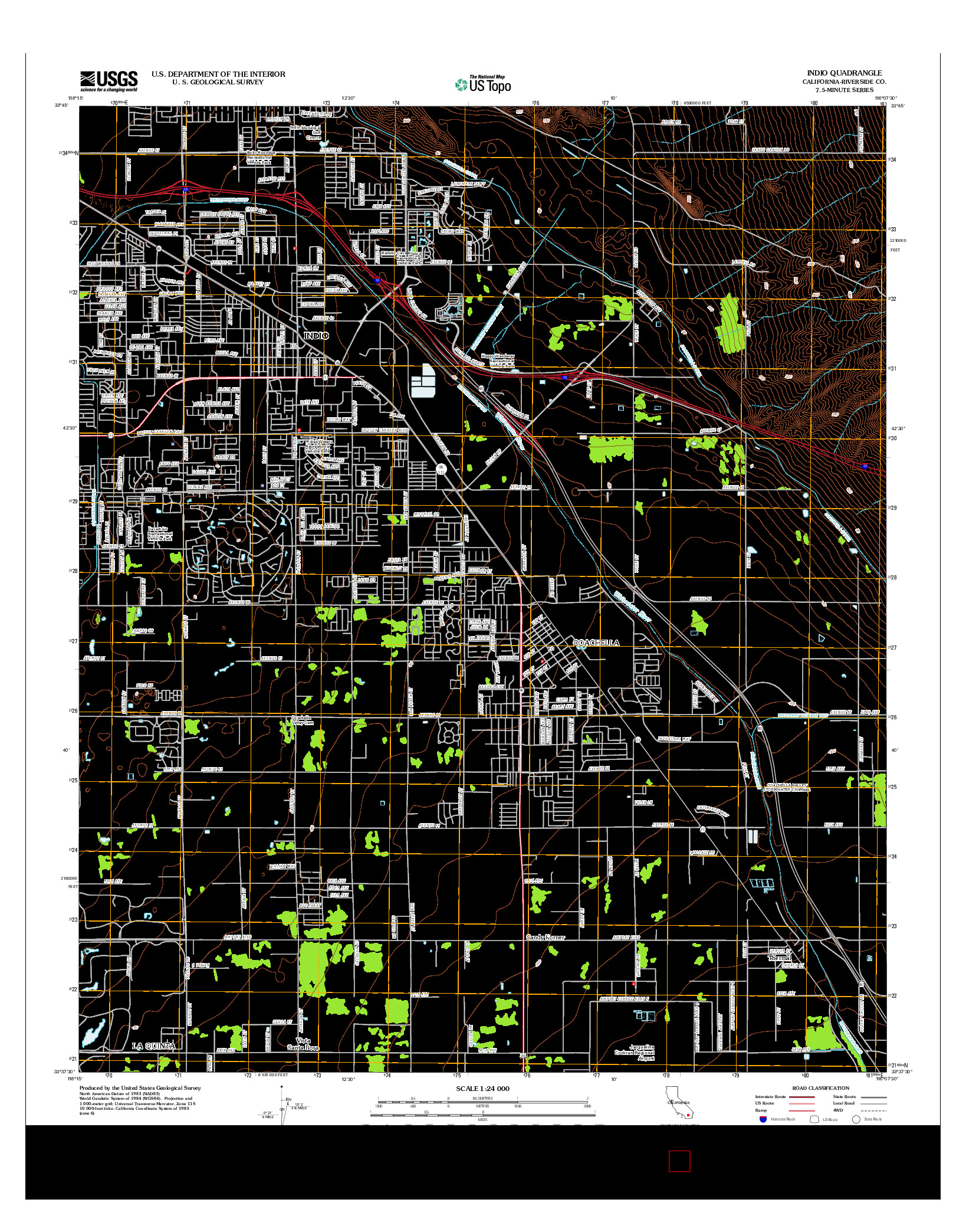 USGS US TOPO 7.5-MINUTE MAP FOR INDIO, CA 2012