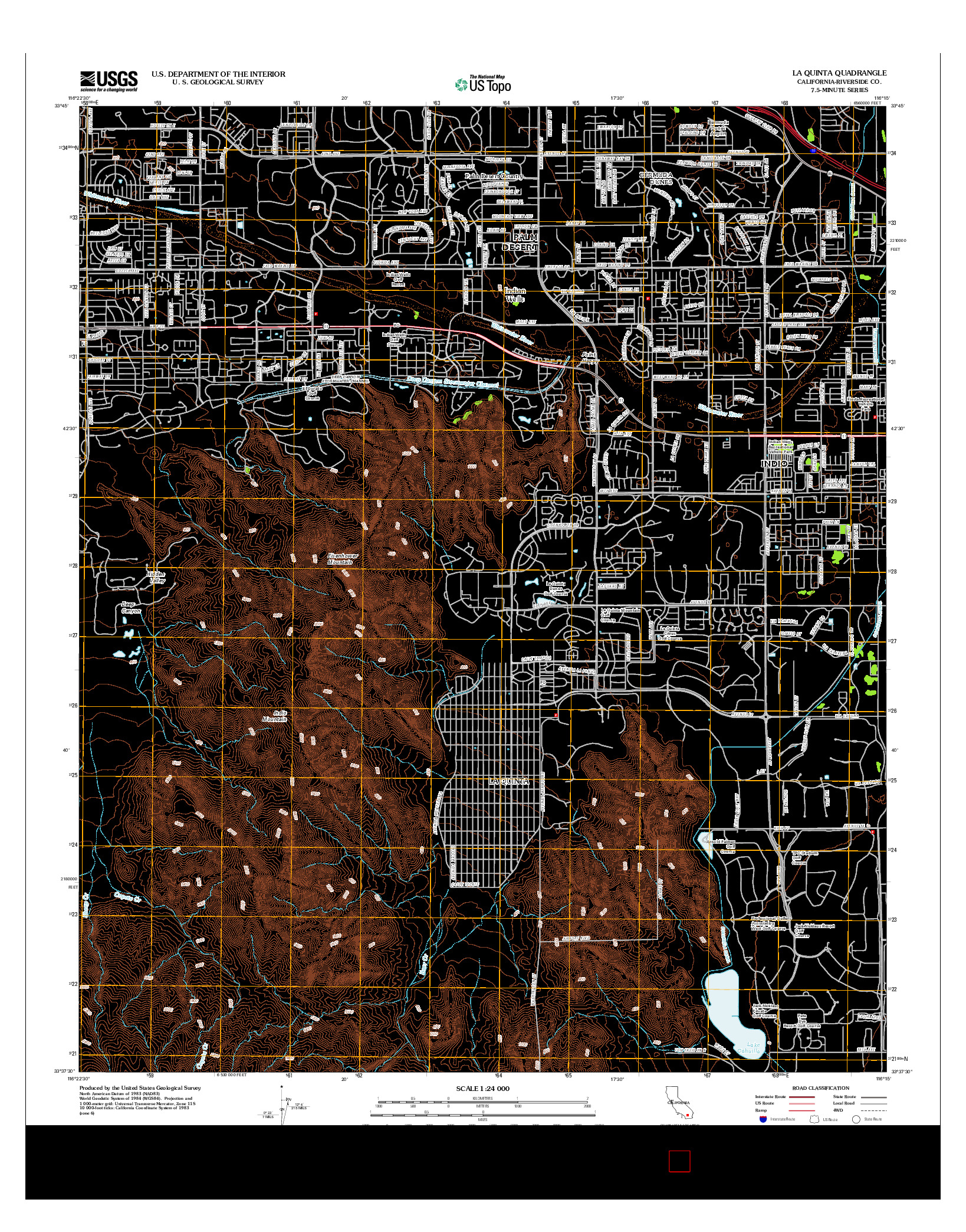 USGS US TOPO 7.5-MINUTE MAP FOR LA QUINTA, CA 2012