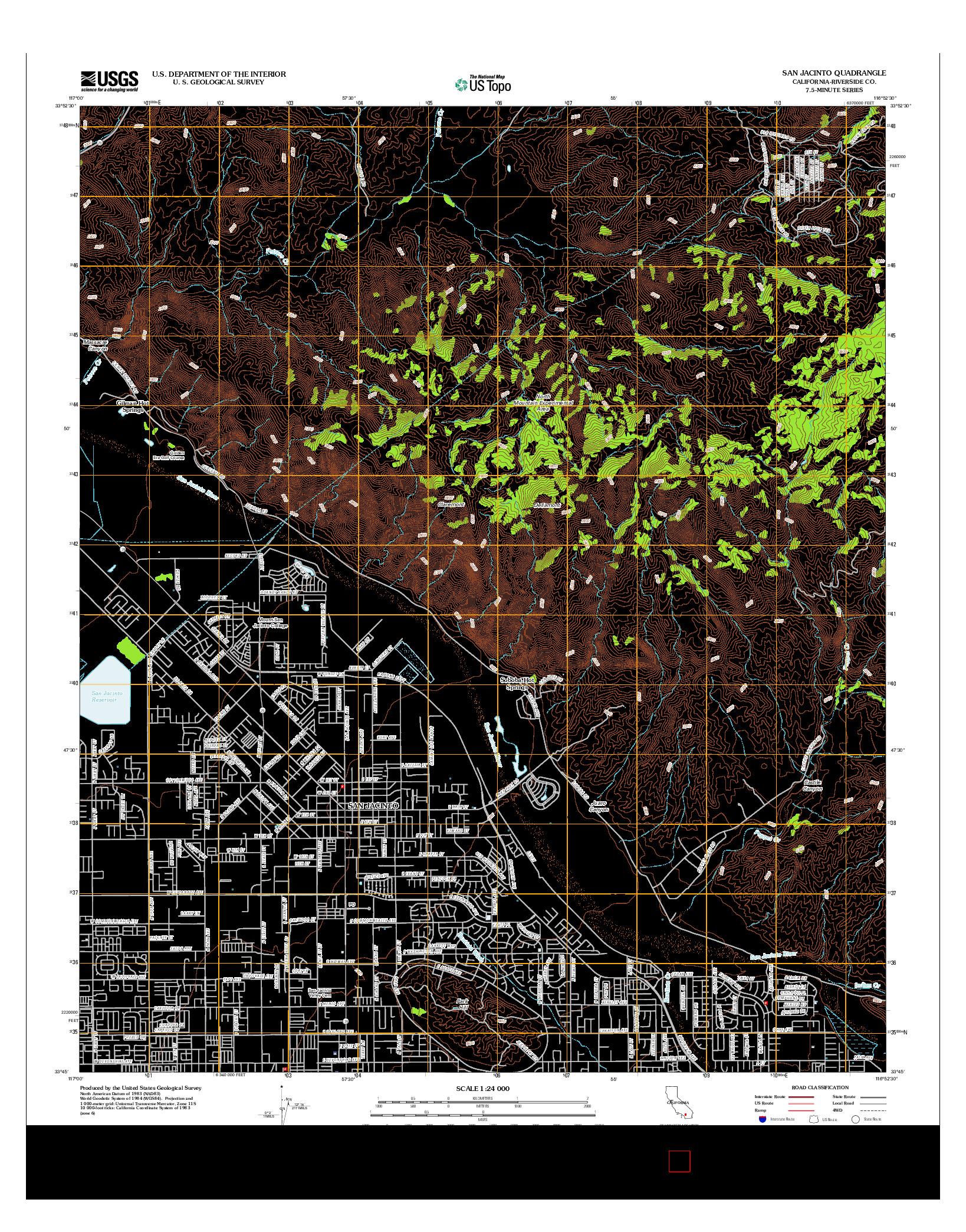USGS US TOPO 7.5-MINUTE MAP FOR SAN JACINTO, CA 2012