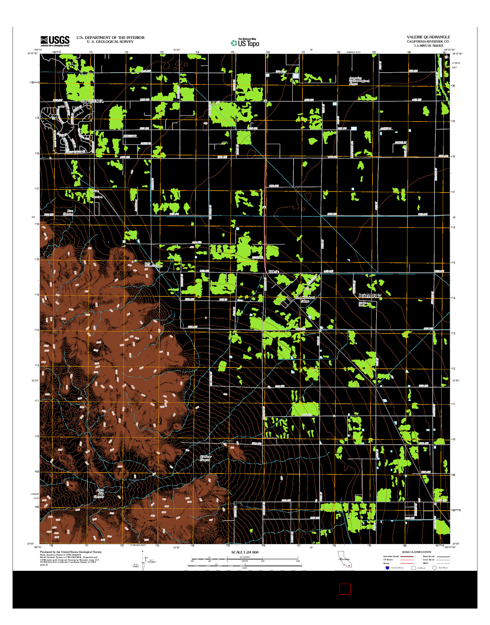 USGS US TOPO 7.5-MINUTE MAP FOR VALERIE, CA 2012