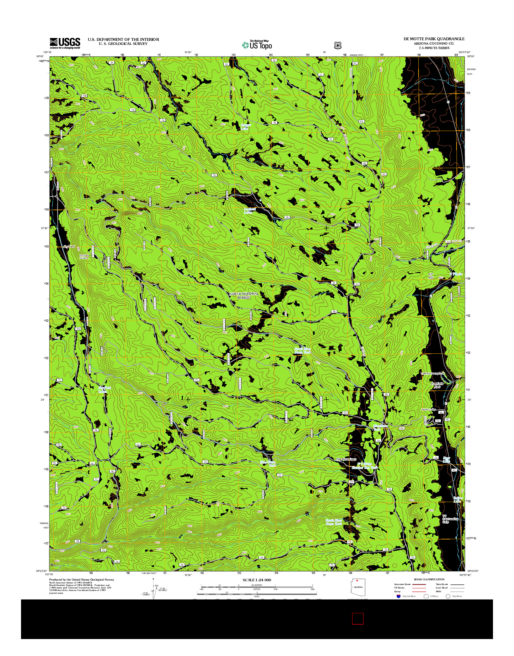 USGS US TOPO 7.5-MINUTE MAP FOR DE MOTTE PARK, AZ 2012