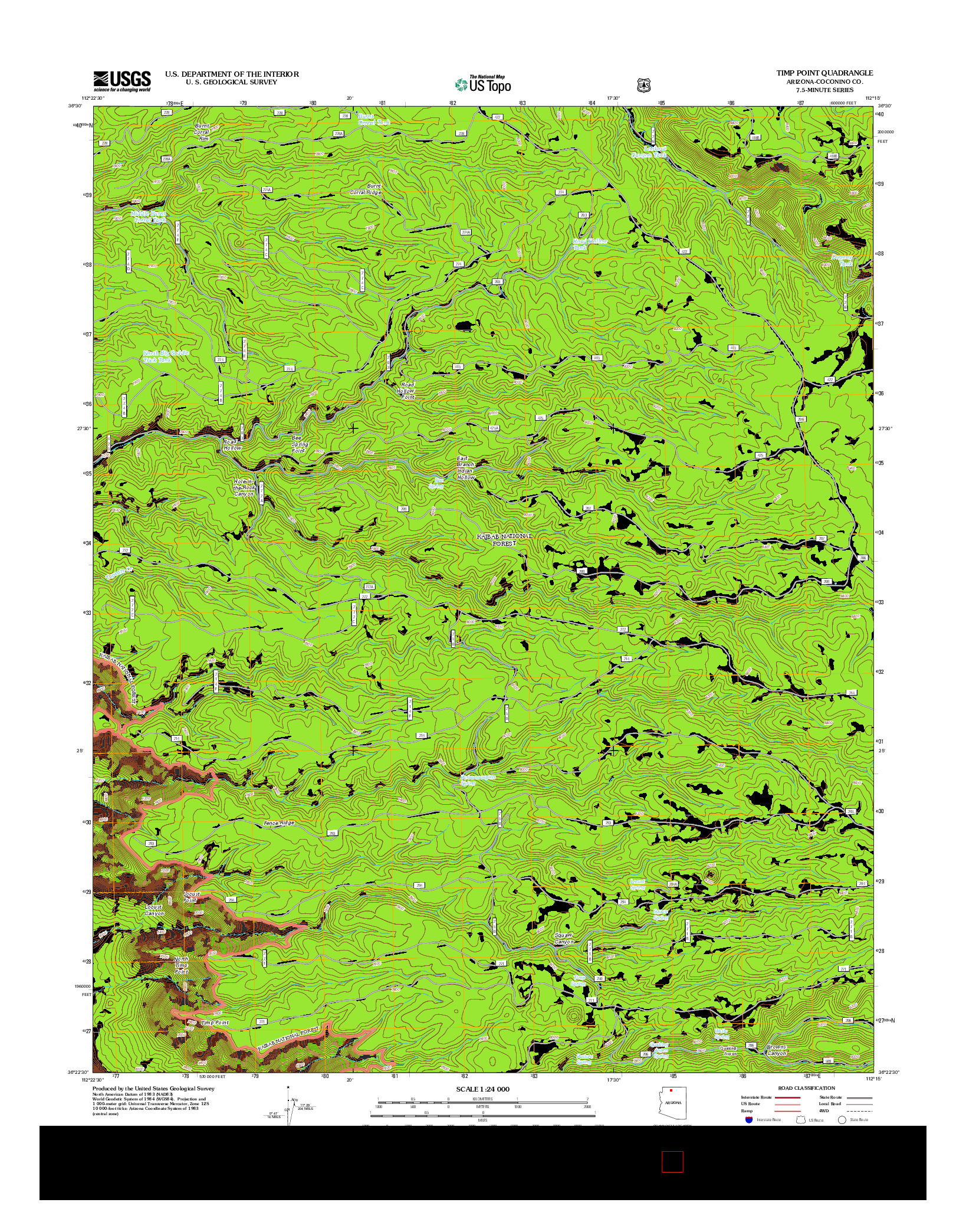 USGS US TOPO 7.5-MINUTE MAP FOR TIMP POINT, AZ 2012