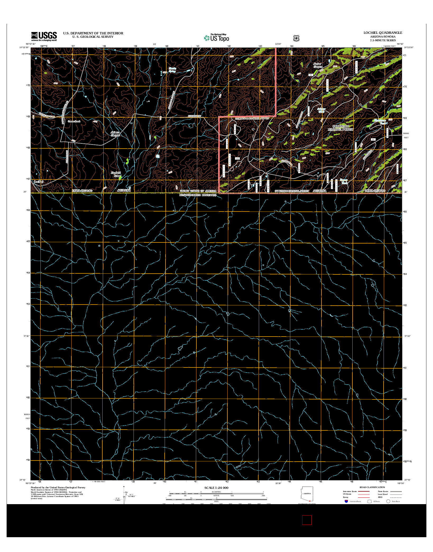 USGS US TOPO 7.5-MINUTE MAP FOR LOCHIEL, AZ-SON 2012