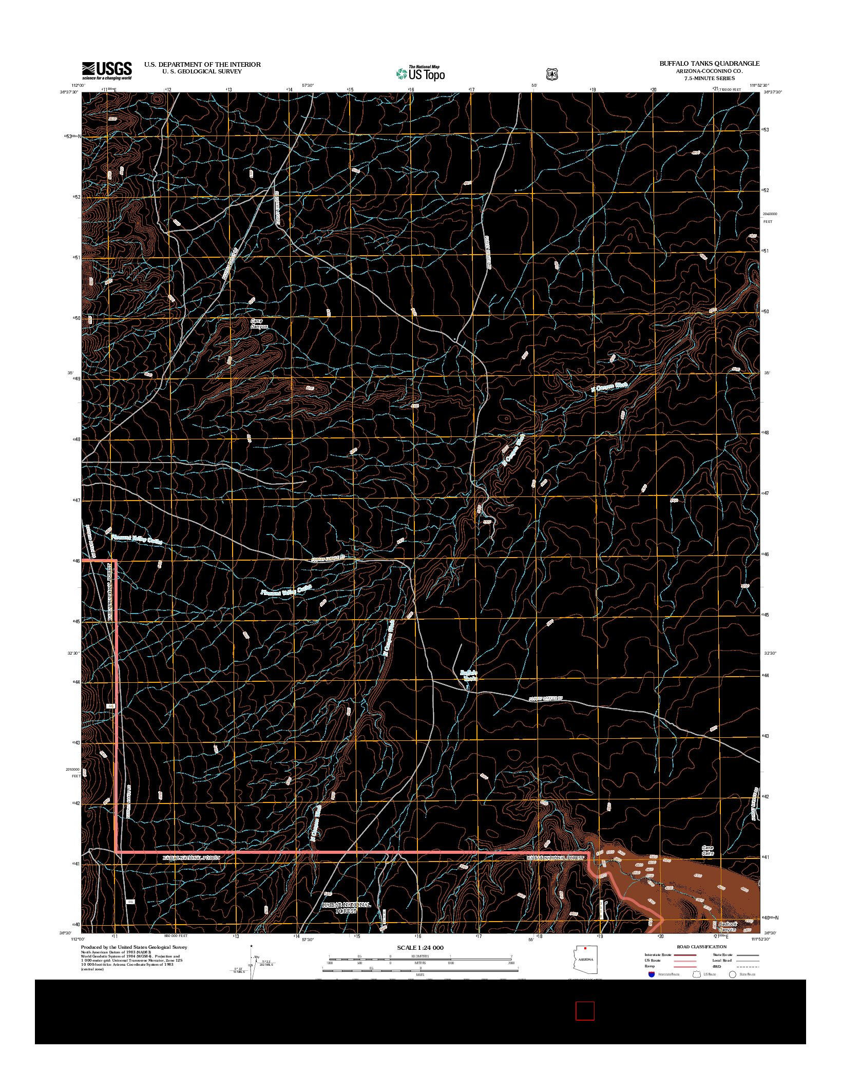 USGS US TOPO 7.5-MINUTE MAP FOR BUFFALO TANKS, AZ 2012