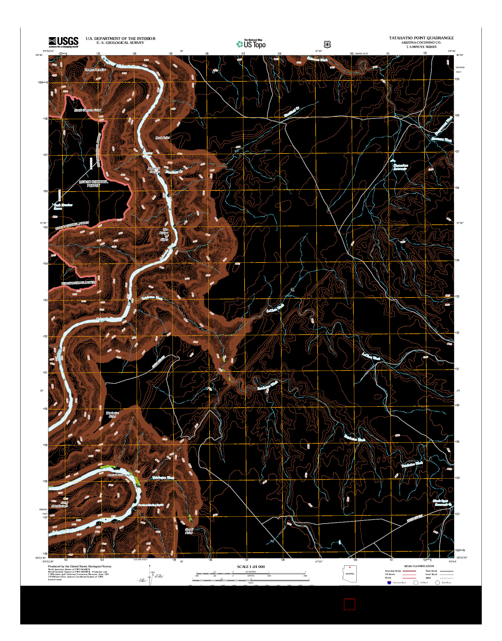 USGS US TOPO 7.5-MINUTE MAP FOR TATAHATSO POINT, AZ 2012