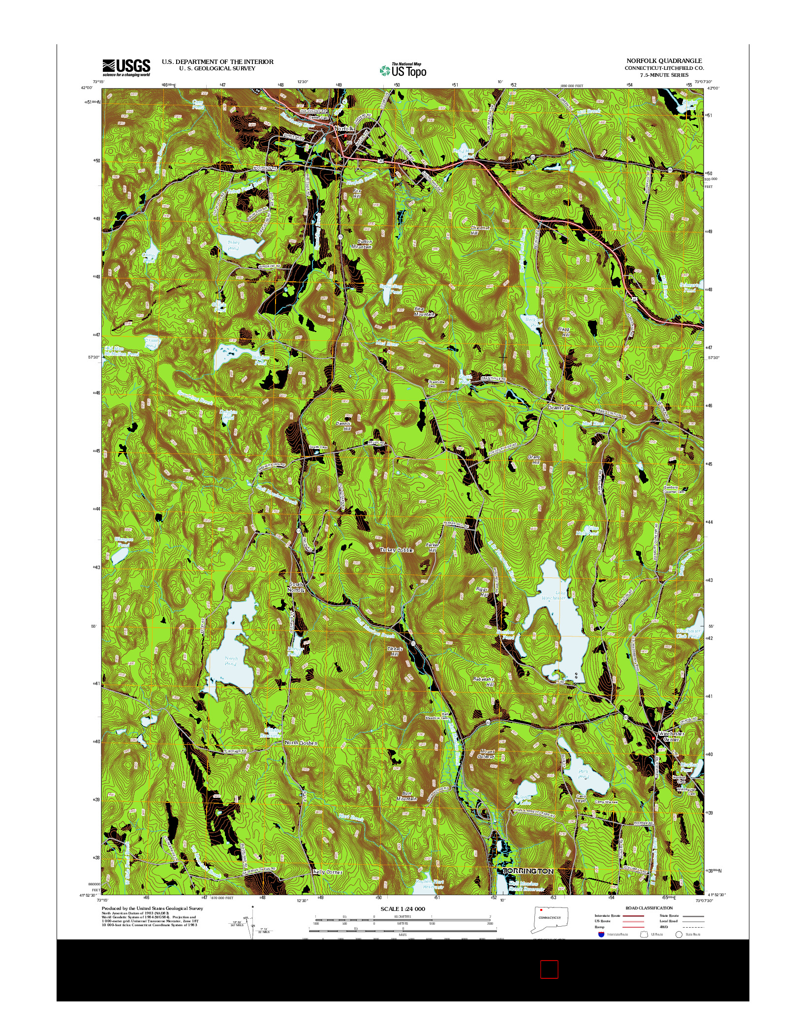 USGS US TOPO 7.5-MINUTE MAP FOR NORFOLK, CT 2012