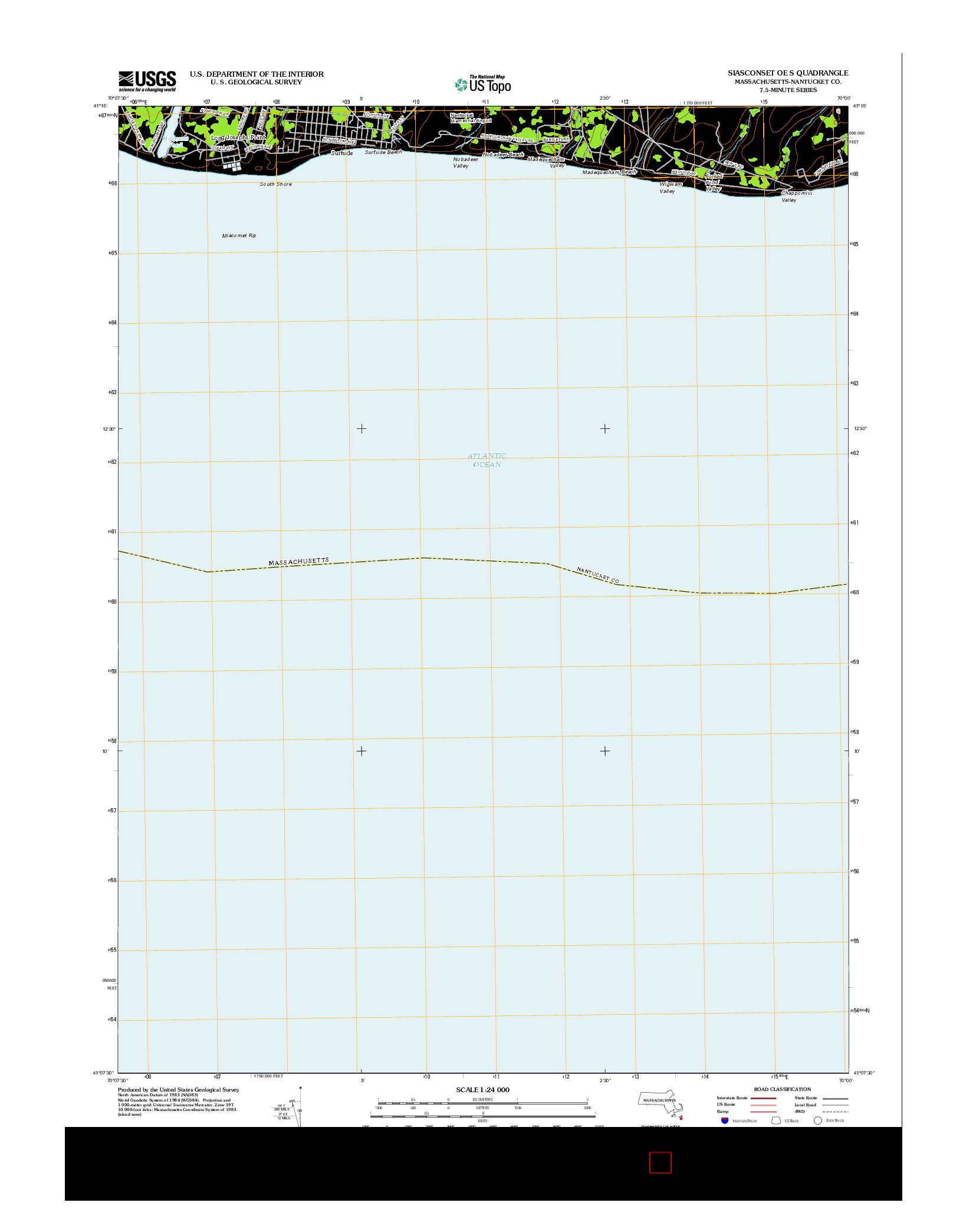 USGS US TOPO 7.5-MINUTE MAP FOR SIASCONSET OE S, MA 2012