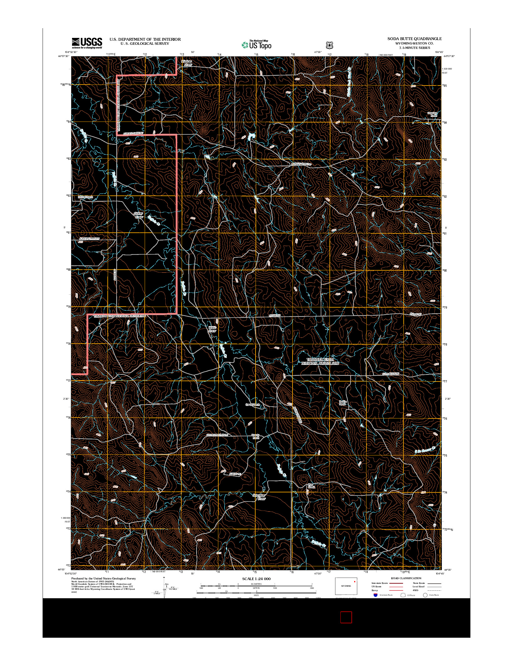 USGS US TOPO 7.5-MINUTE MAP FOR SODA BUTTE, WY 2012