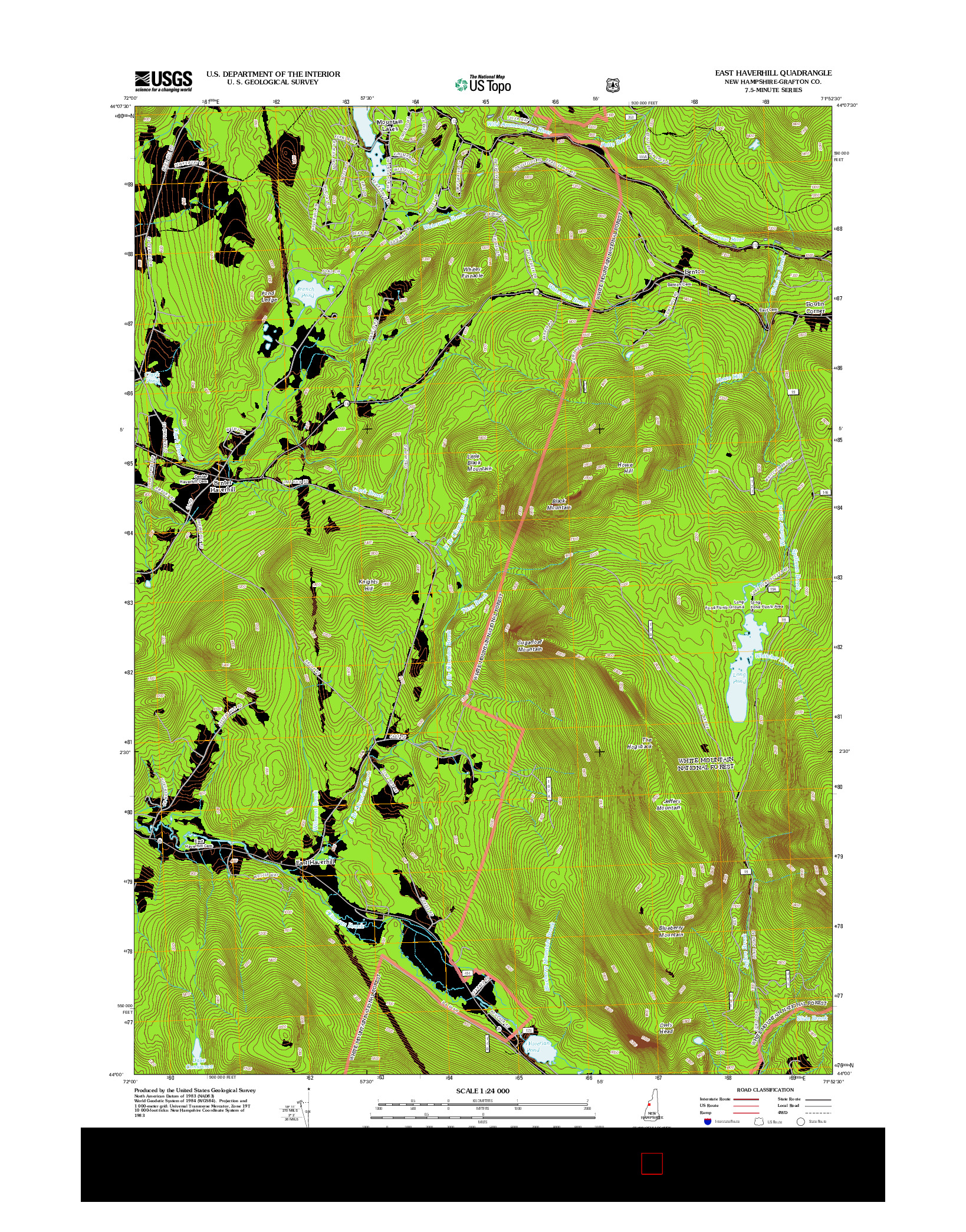 USGS US TOPO 7.5-MINUTE MAP FOR EAST HAVERHILL, NH 2012