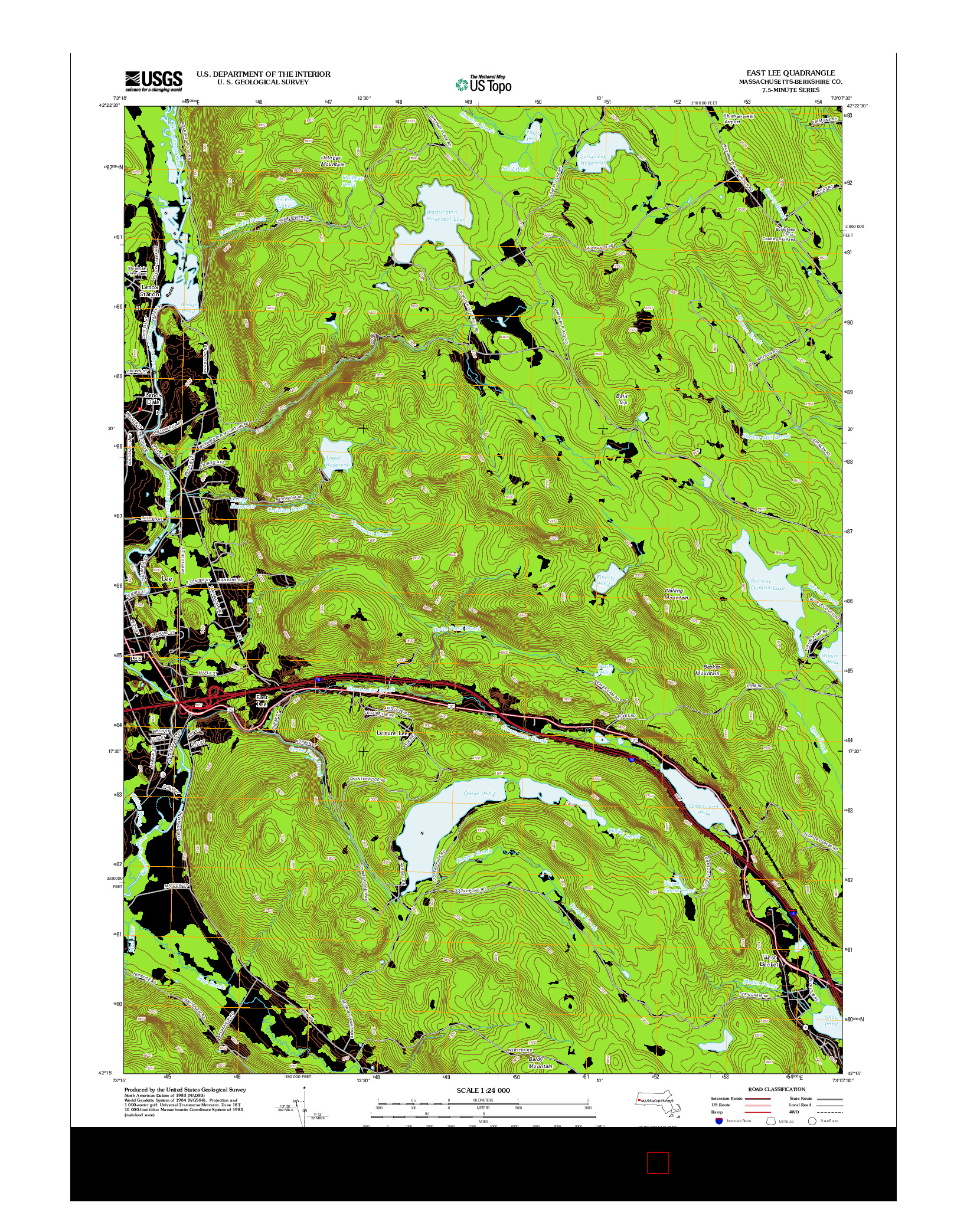 USGS US TOPO 7.5-MINUTE MAP FOR EAST LEE, MA 2012