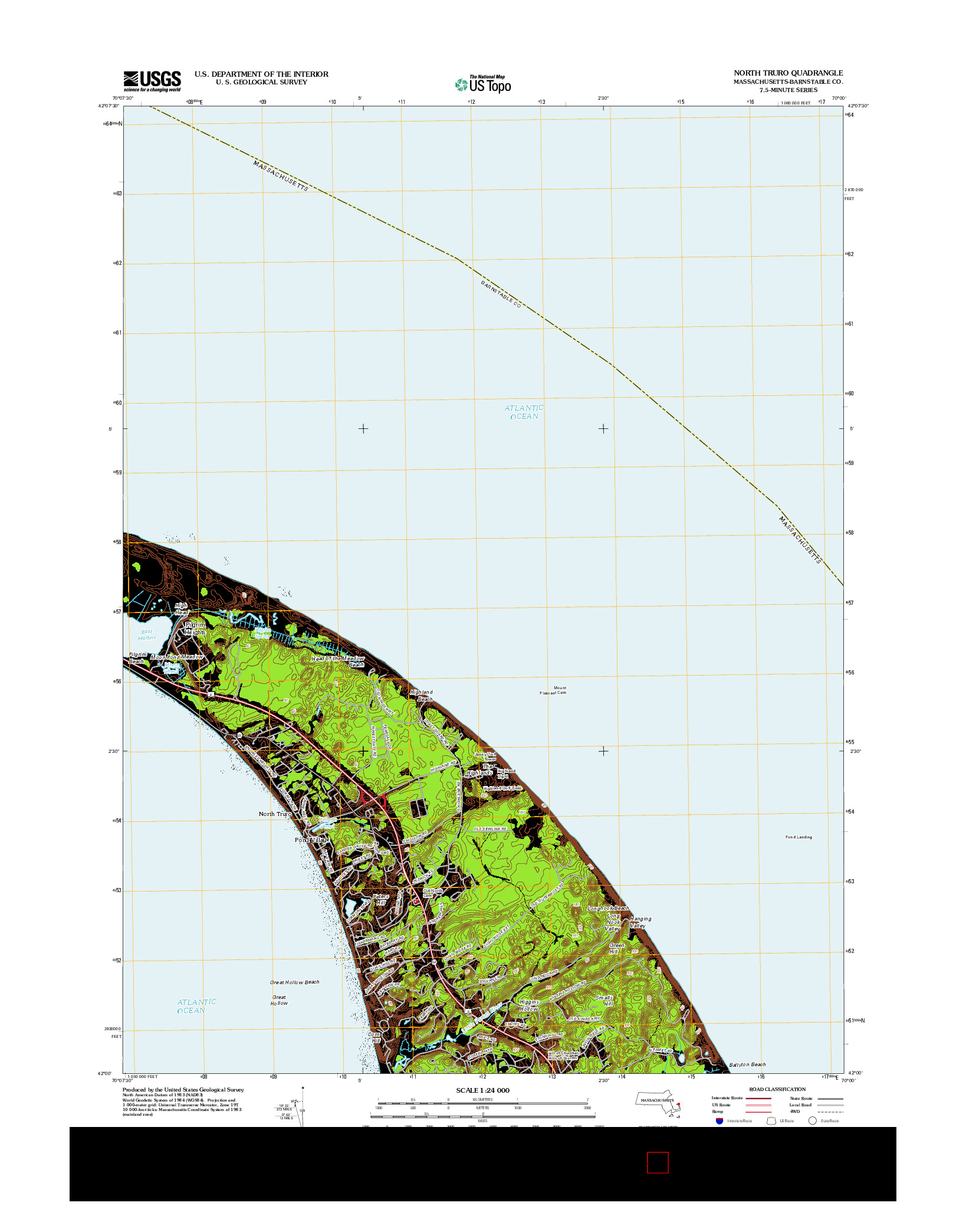 USGS US TOPO 7.5-MINUTE MAP FOR NORTH TRURO, MA 2012