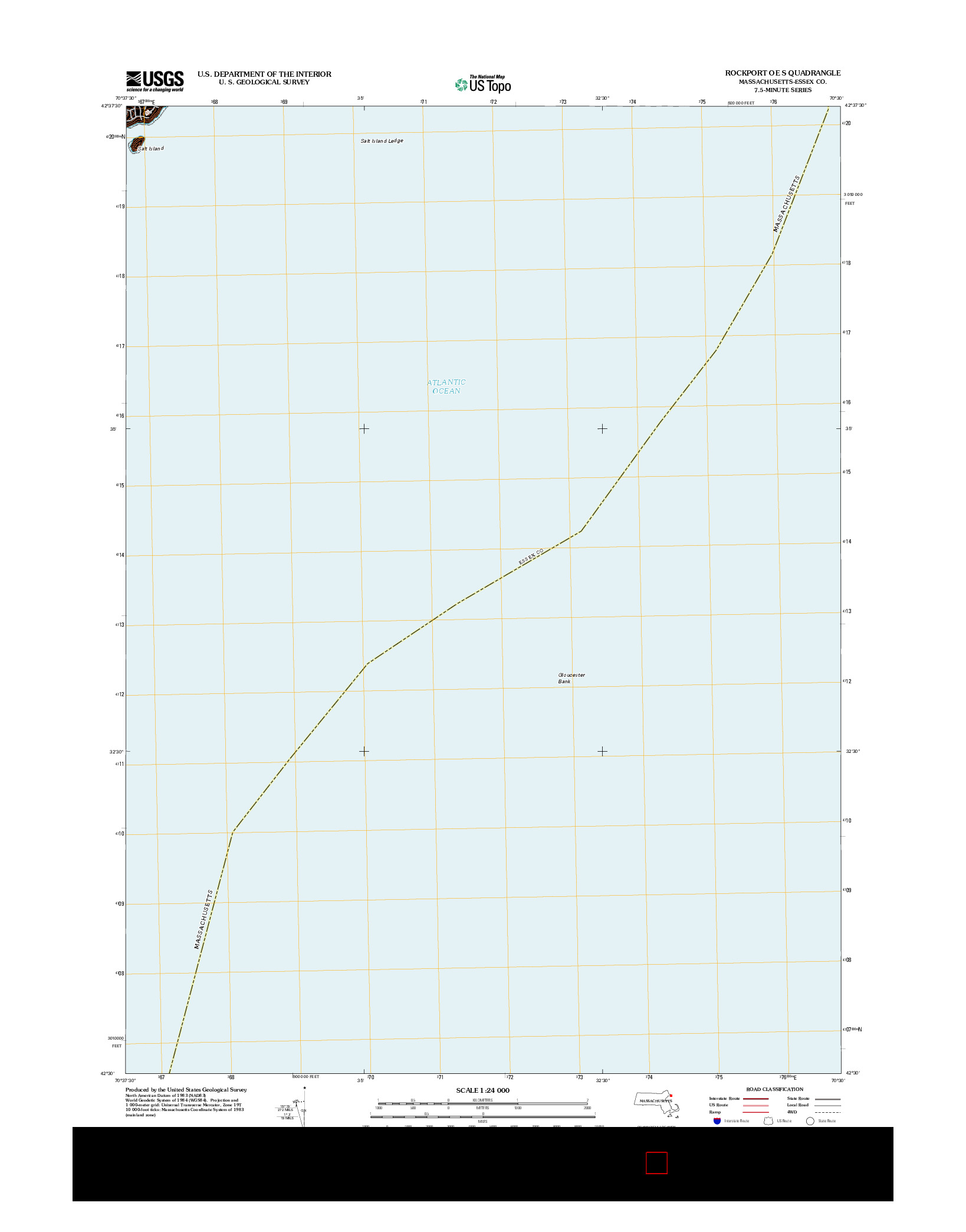 USGS US TOPO 7.5-MINUTE MAP FOR ROCKPORT OE S, MA 2012