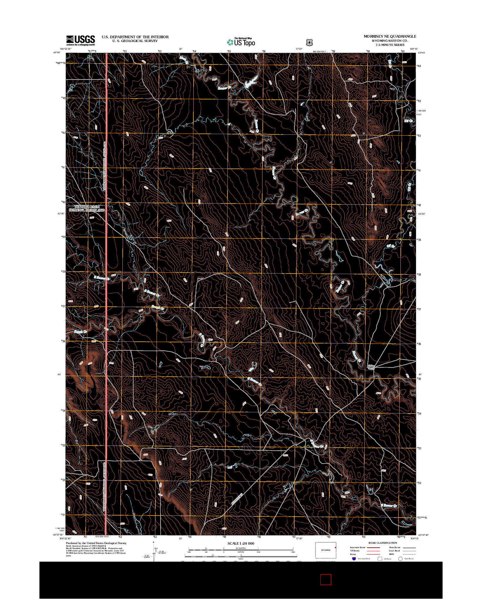 USGS US TOPO 7.5-MINUTE MAP FOR MORRISEY NE, WY 2012
