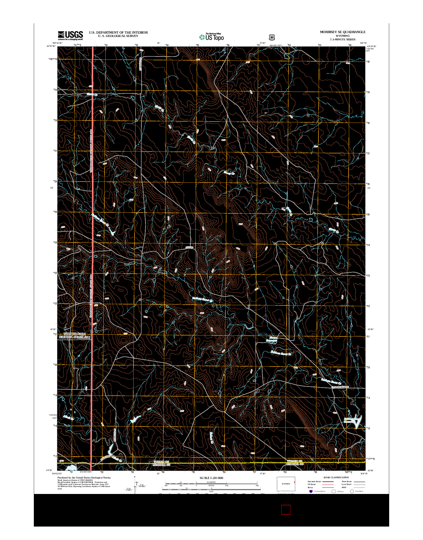 USGS US TOPO 7.5-MINUTE MAP FOR MORRISEY SE, WY 2012