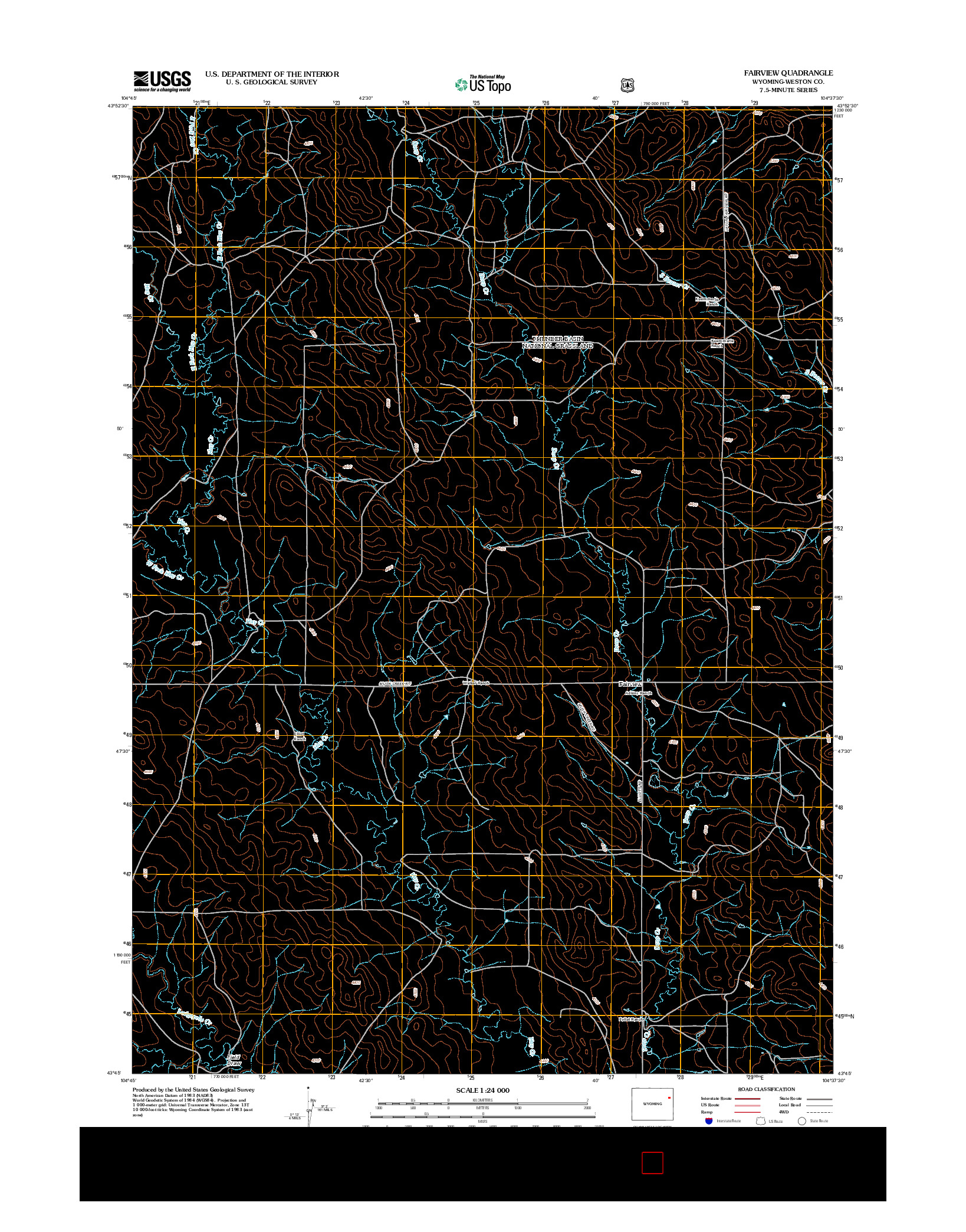 USGS US TOPO 7.5-MINUTE MAP FOR FAIRVIEW, WY 2012