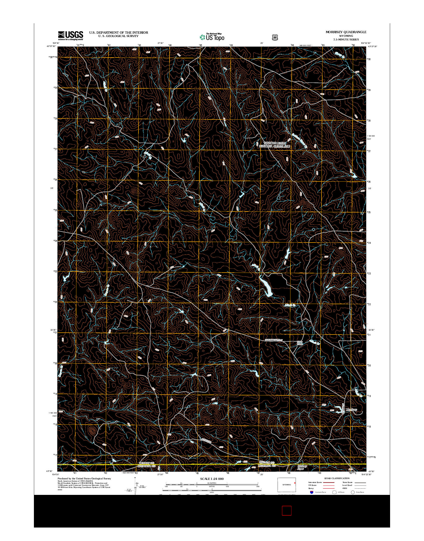 USGS US TOPO 7.5-MINUTE MAP FOR MORRISEY, WY 2012