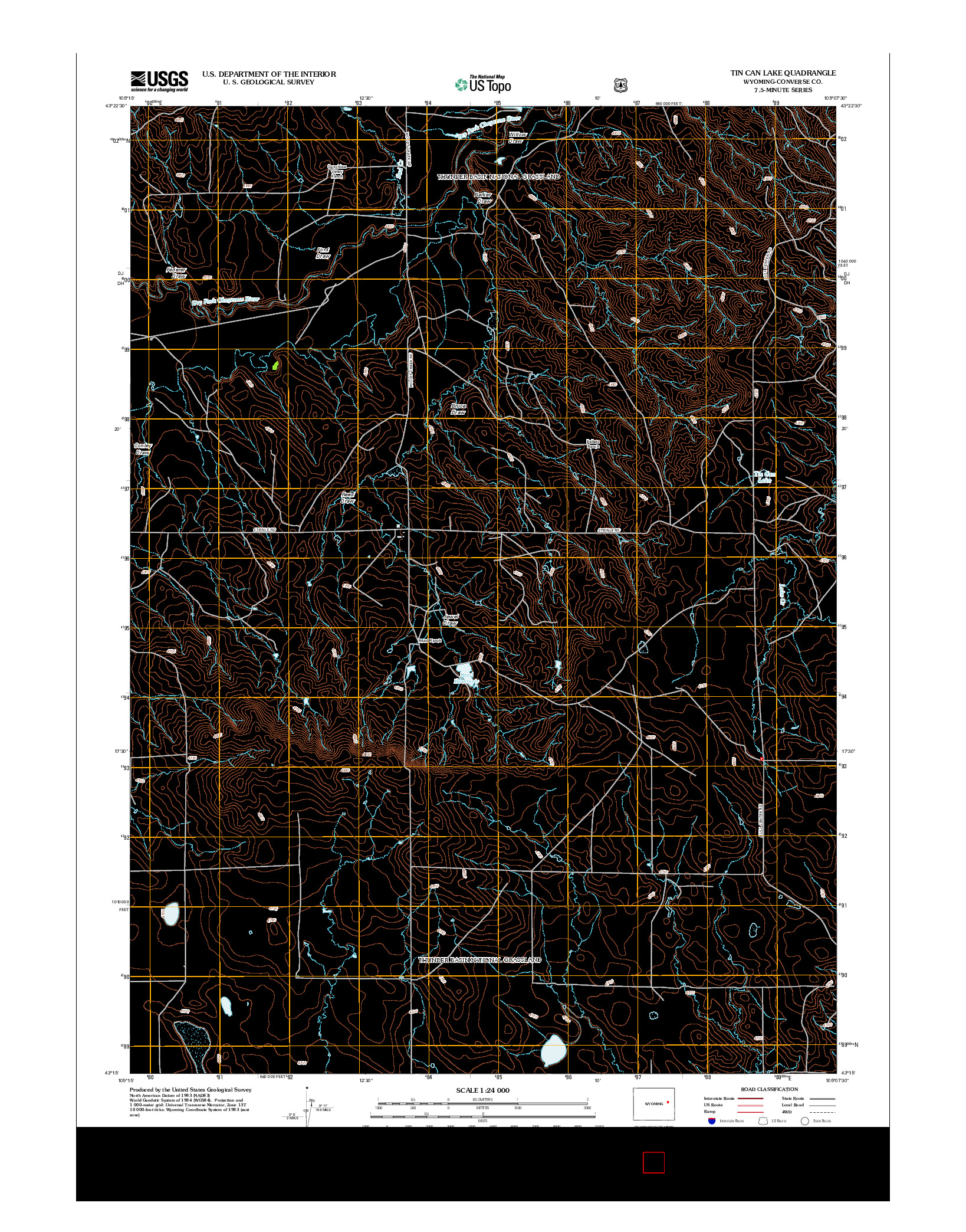 USGS US TOPO 7.5-MINUTE MAP FOR TIN CAN LAKE, WY 2012